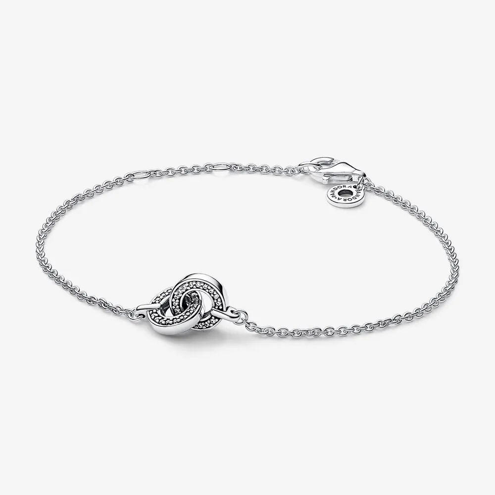 pandora signature pavé sammenkoblet kjedearmbånd 592742c01