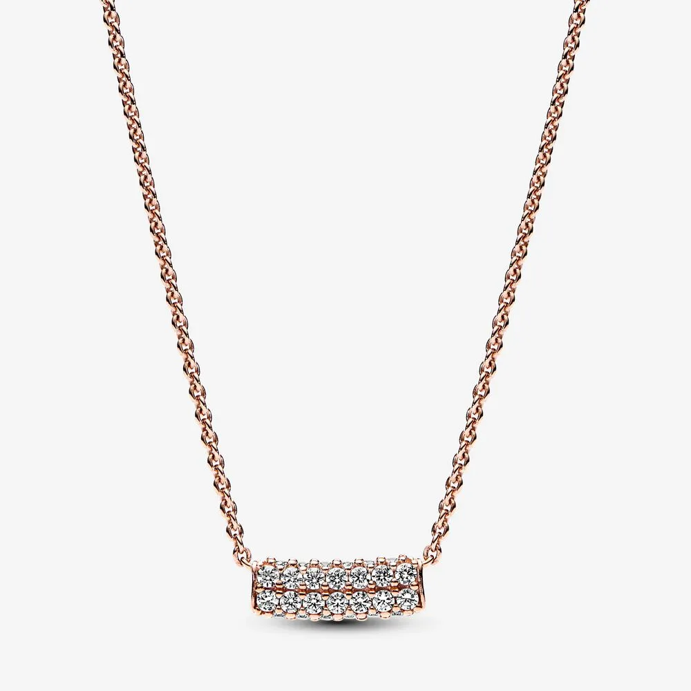 pandora timeless pavé dobbel rad collierhalskjede 382621c01 45
