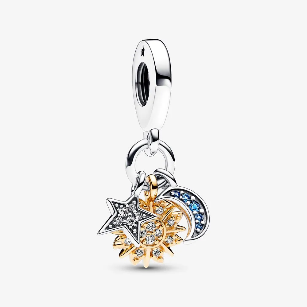 Pandora Tofarget Himmelsk Trippel Hengende Charm - 762676C01