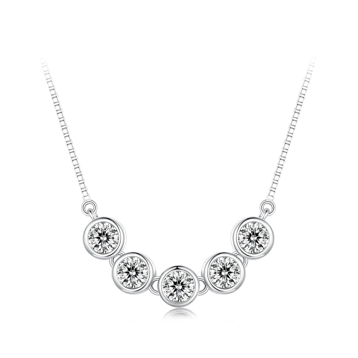 pandora style 03ct moissanite kjede ett sertifikat msn022