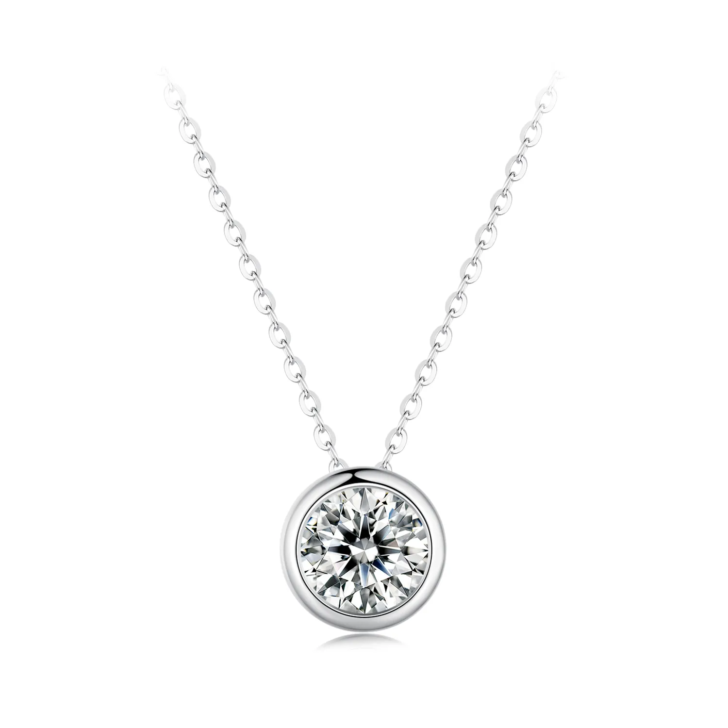 pandora style 1 karat moissanite halskjede ett sertifikat msn021