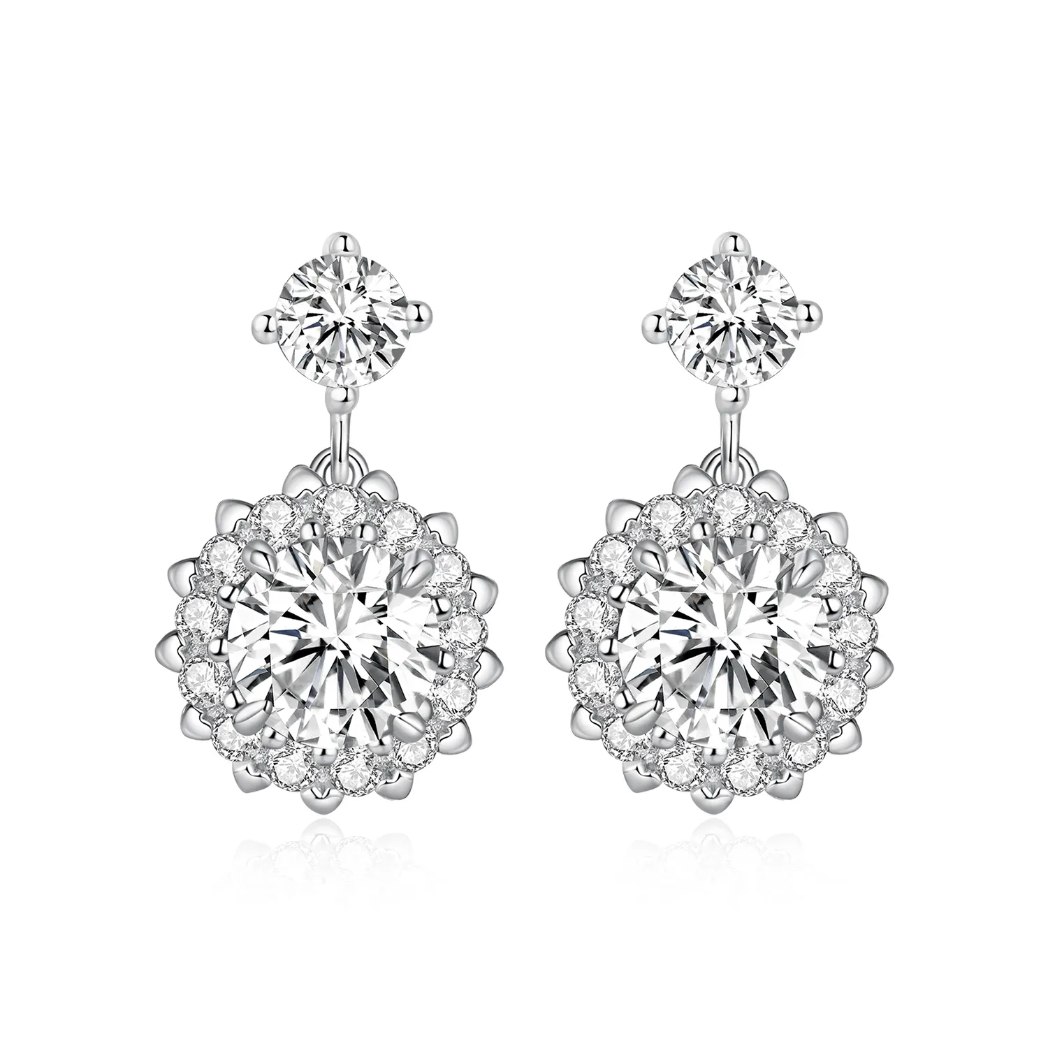 pandora style 1ct moissanite øredobber mse028