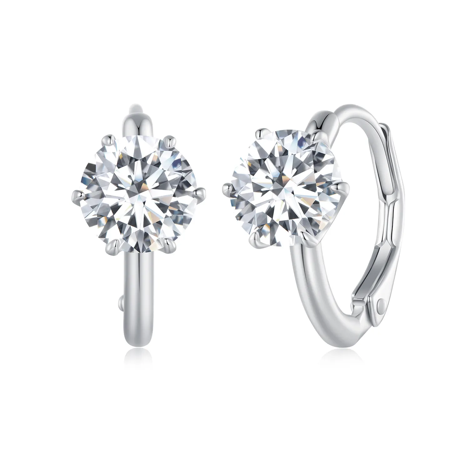 pandora style 1k moissanite hoop øredobber ett sertifikat mse037
