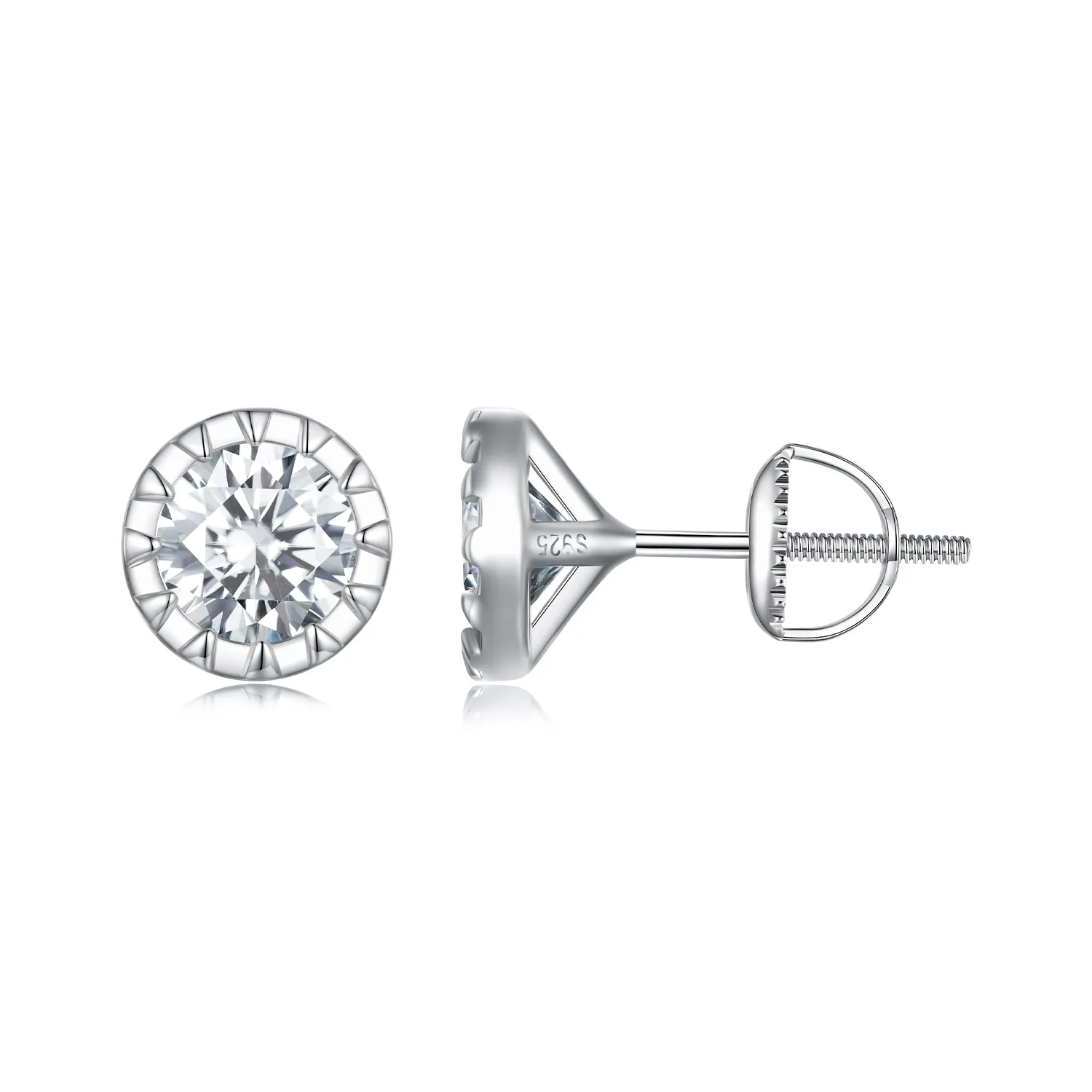 pandora style 1k moissanite øredobber mse027