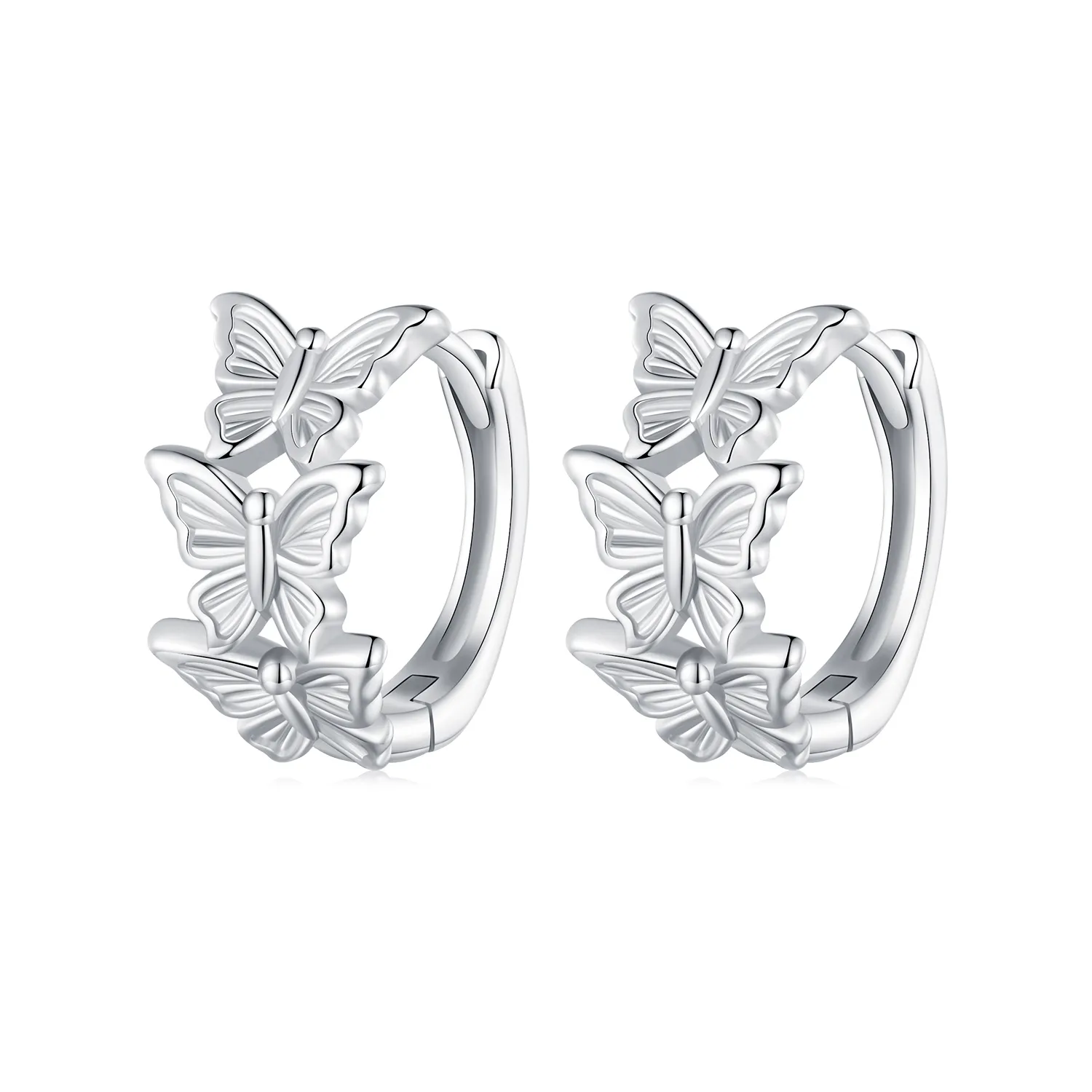 pandora style butterfly hoop øredobber bse908