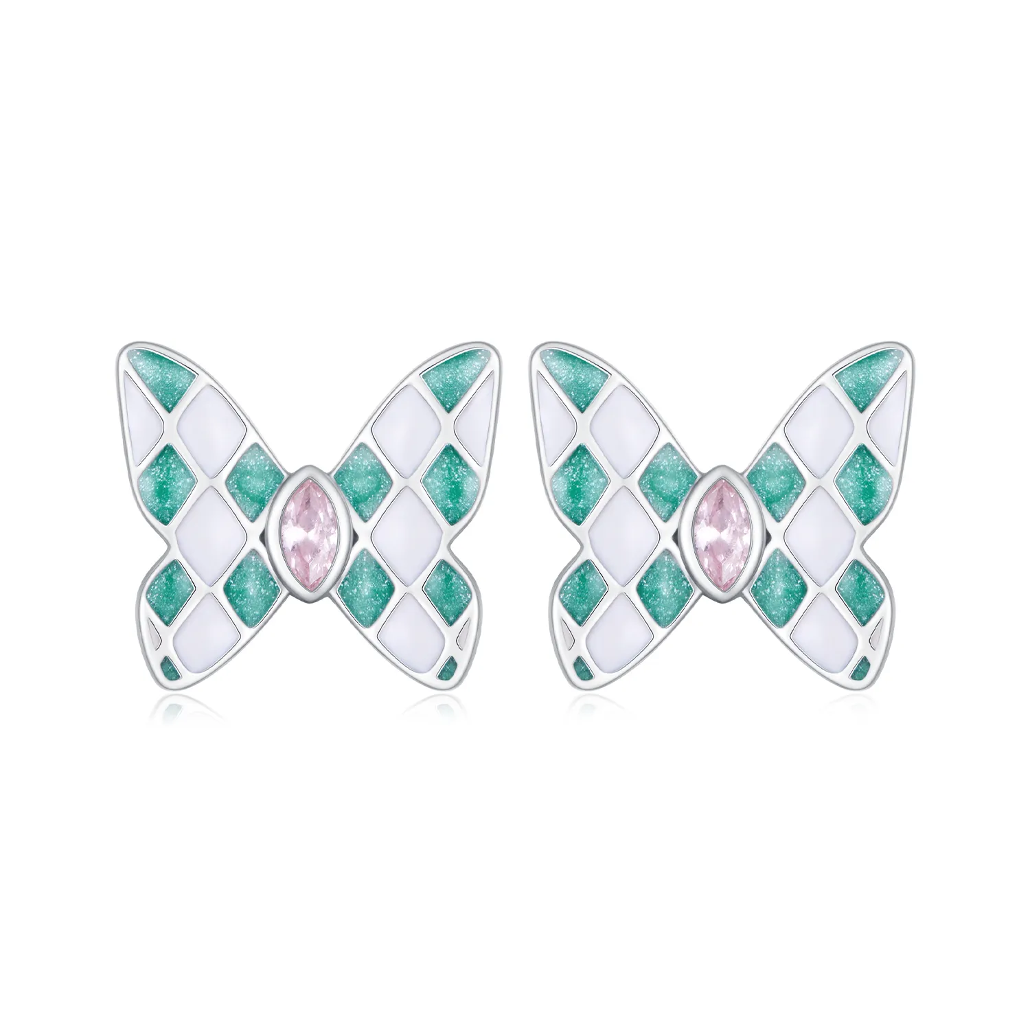 pandora style butterfly studs øredobber sce1610