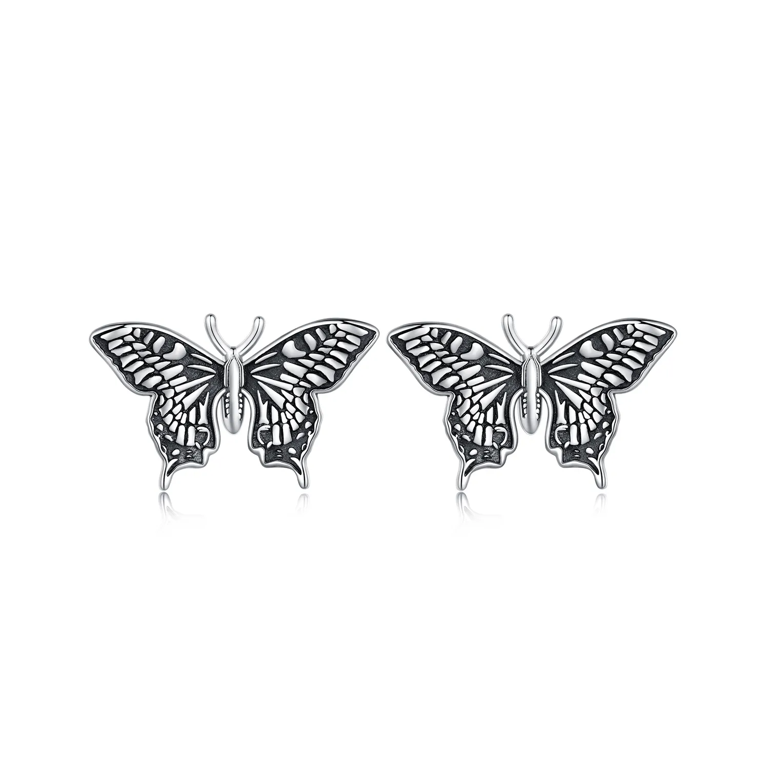 pandora style butterfly studs øredobber sce1637