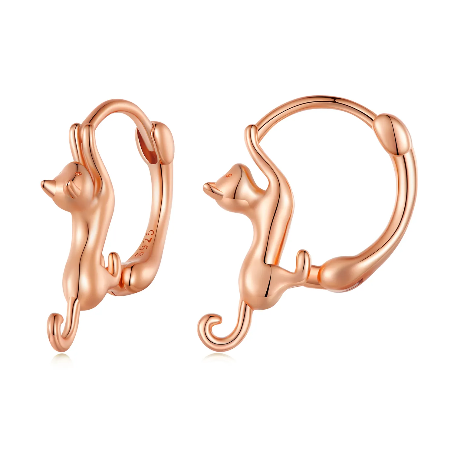 Pandora Style Cat Hoop øredobber - SCE1488-LC