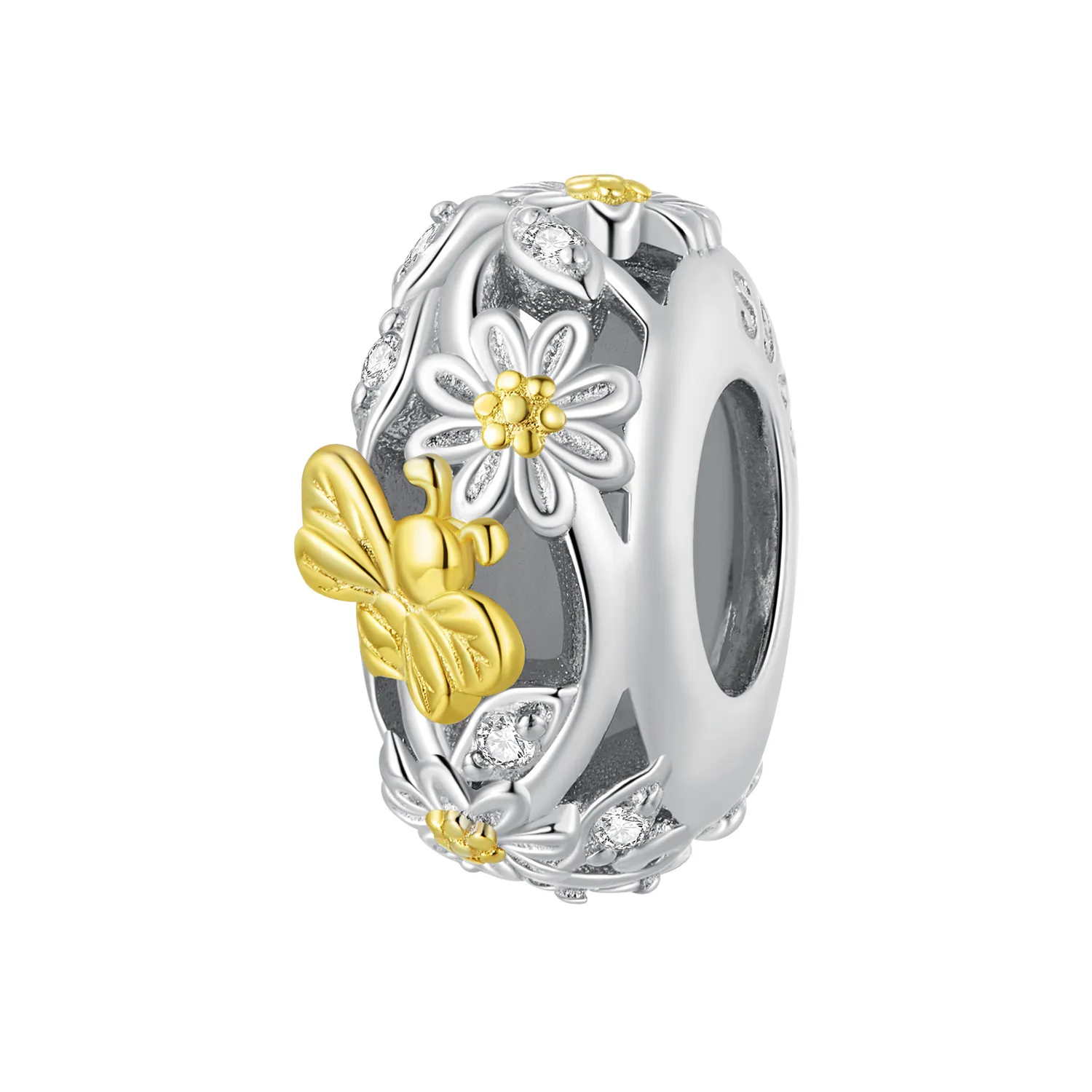 Pandora Style Daisy Bee silikonavstandsstykke - BSC819