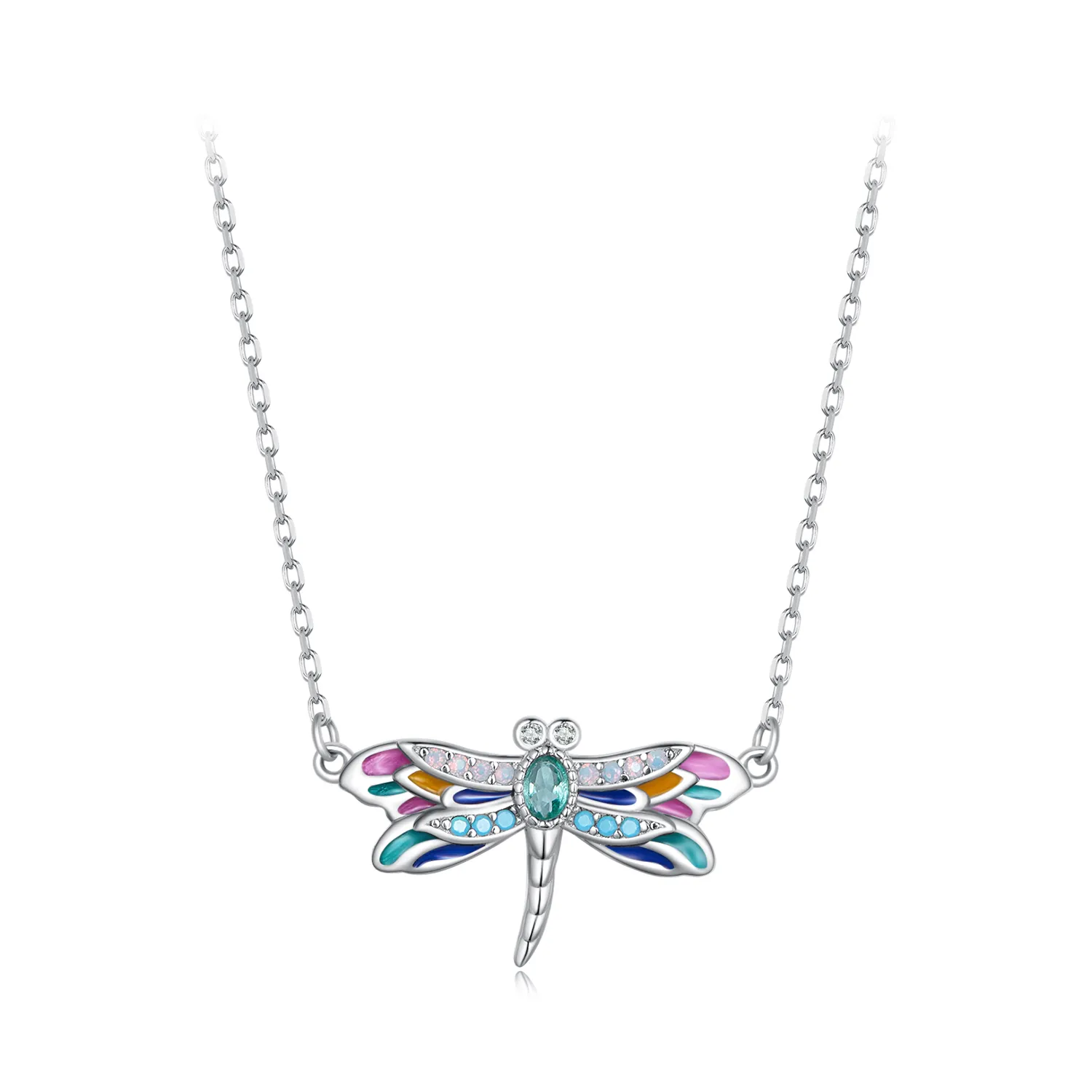 pandora style dragonfly halskjede bsn348