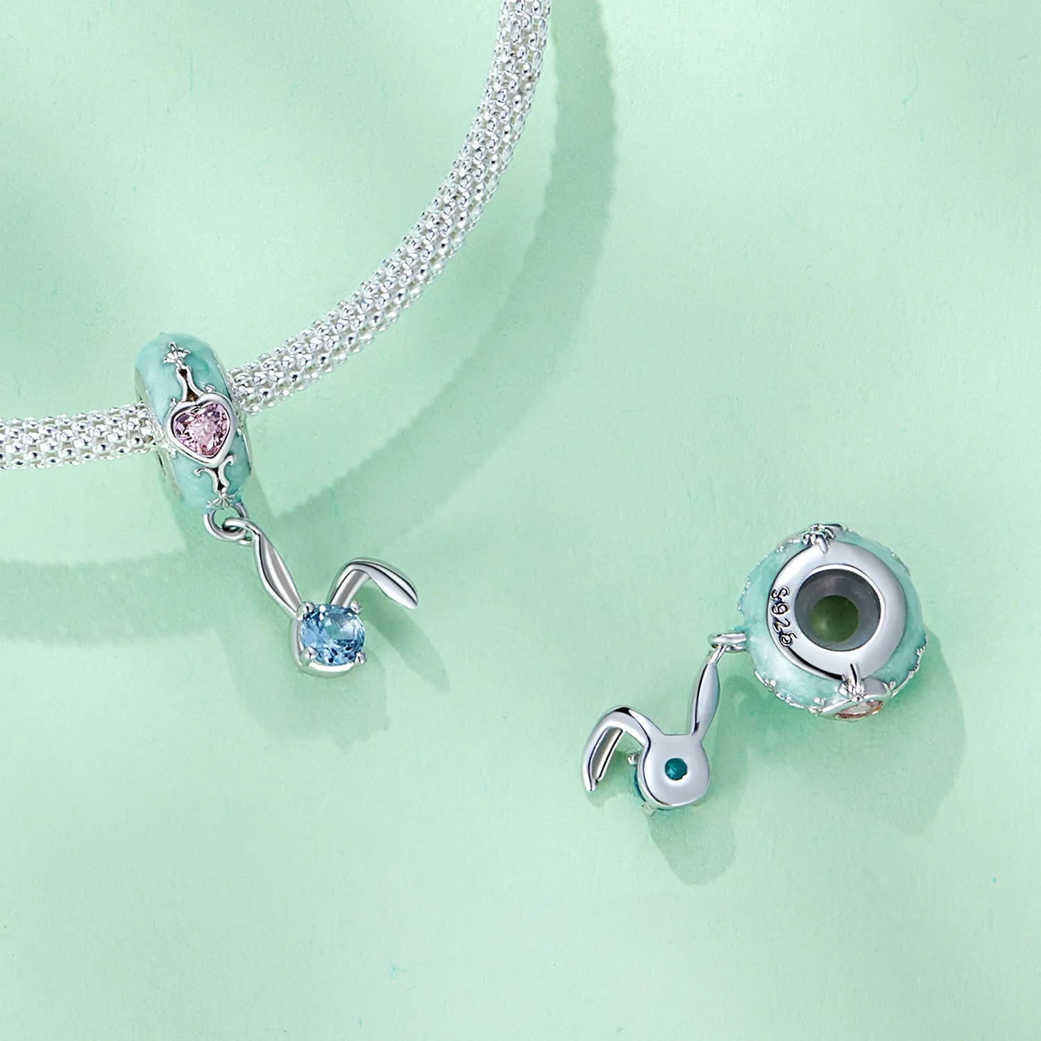 Pandora Style Easter Bunny Silikon Spacer - BSC780