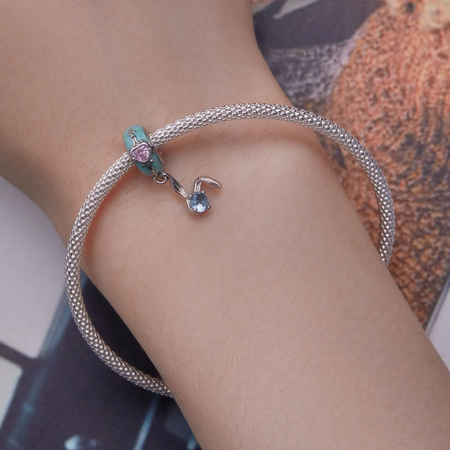 Pandora Style Easter Bunny Silikon Spacer - BSC780