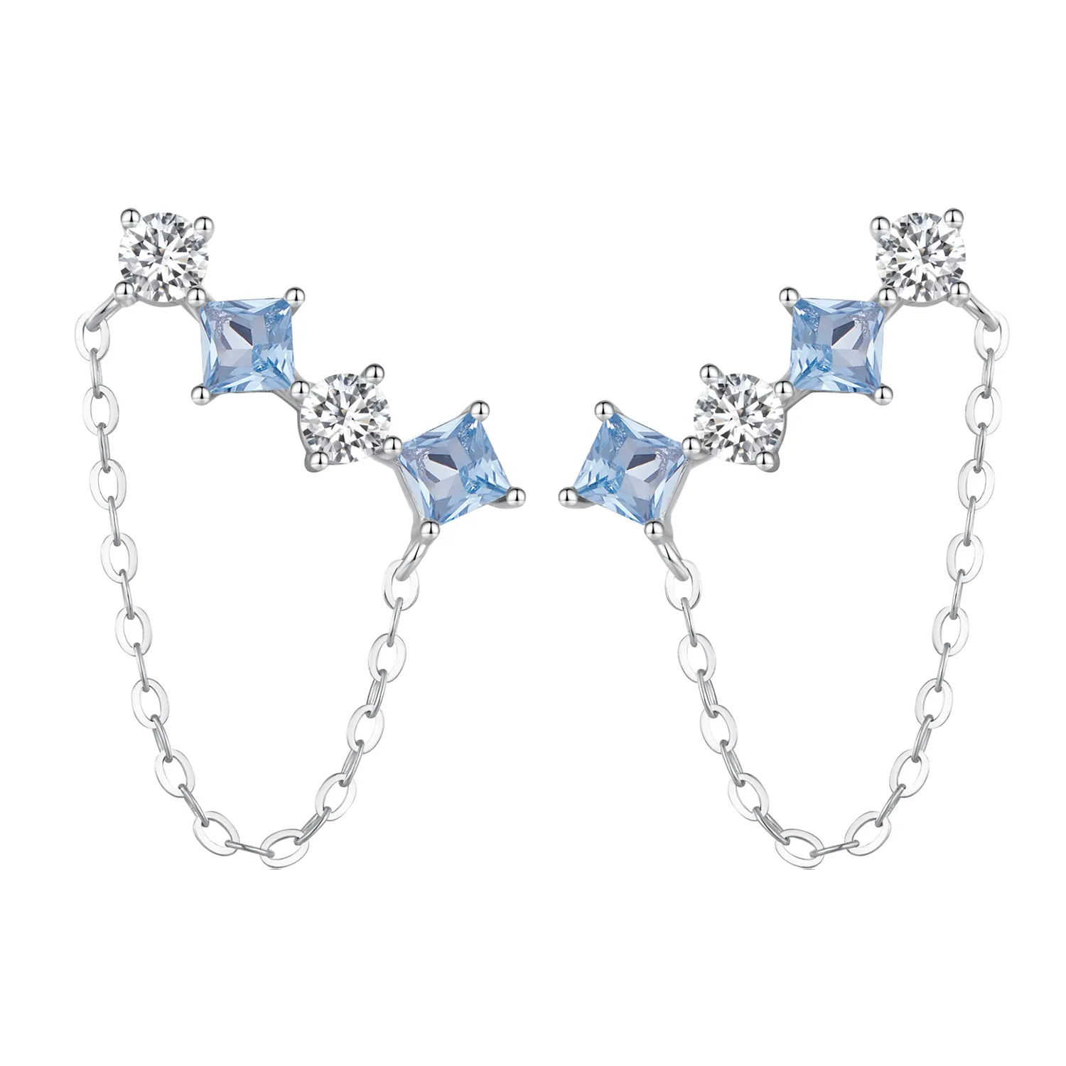 pandora style exquisite stone studs øredobber sce1585