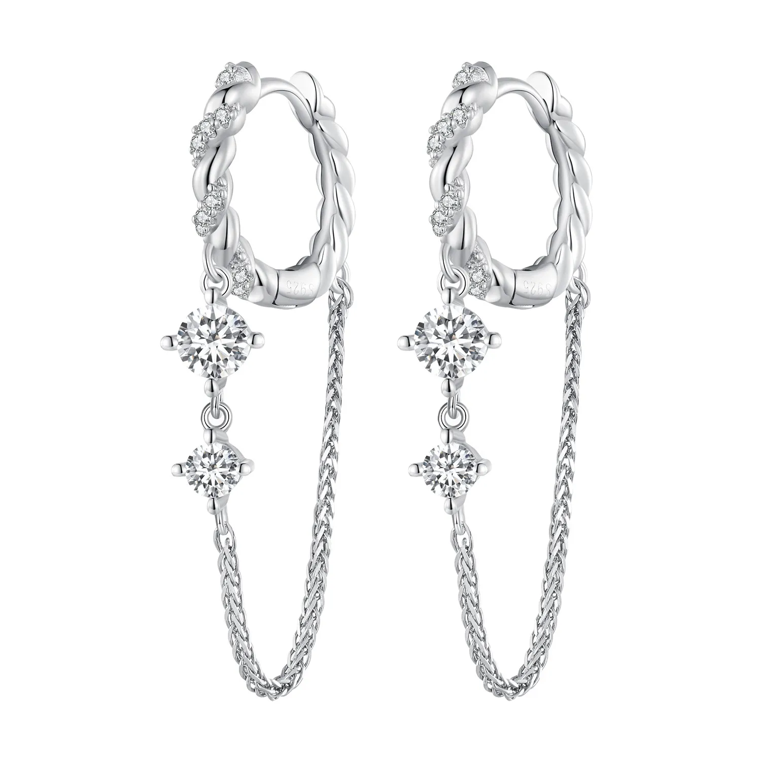 pandora style exquisite tassel hoop øredobber bse822