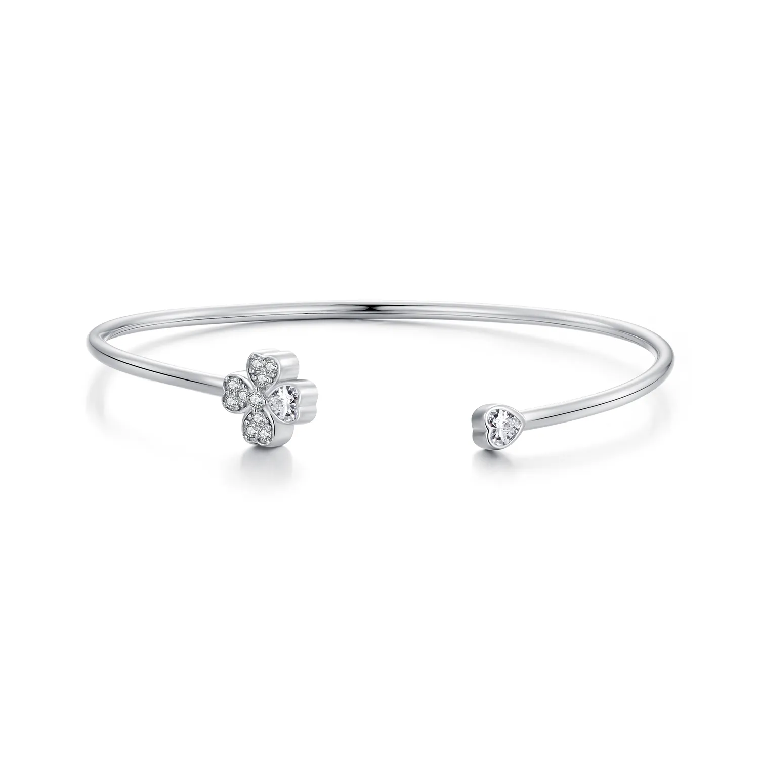 pandora style firkløver åpen armring bsb134