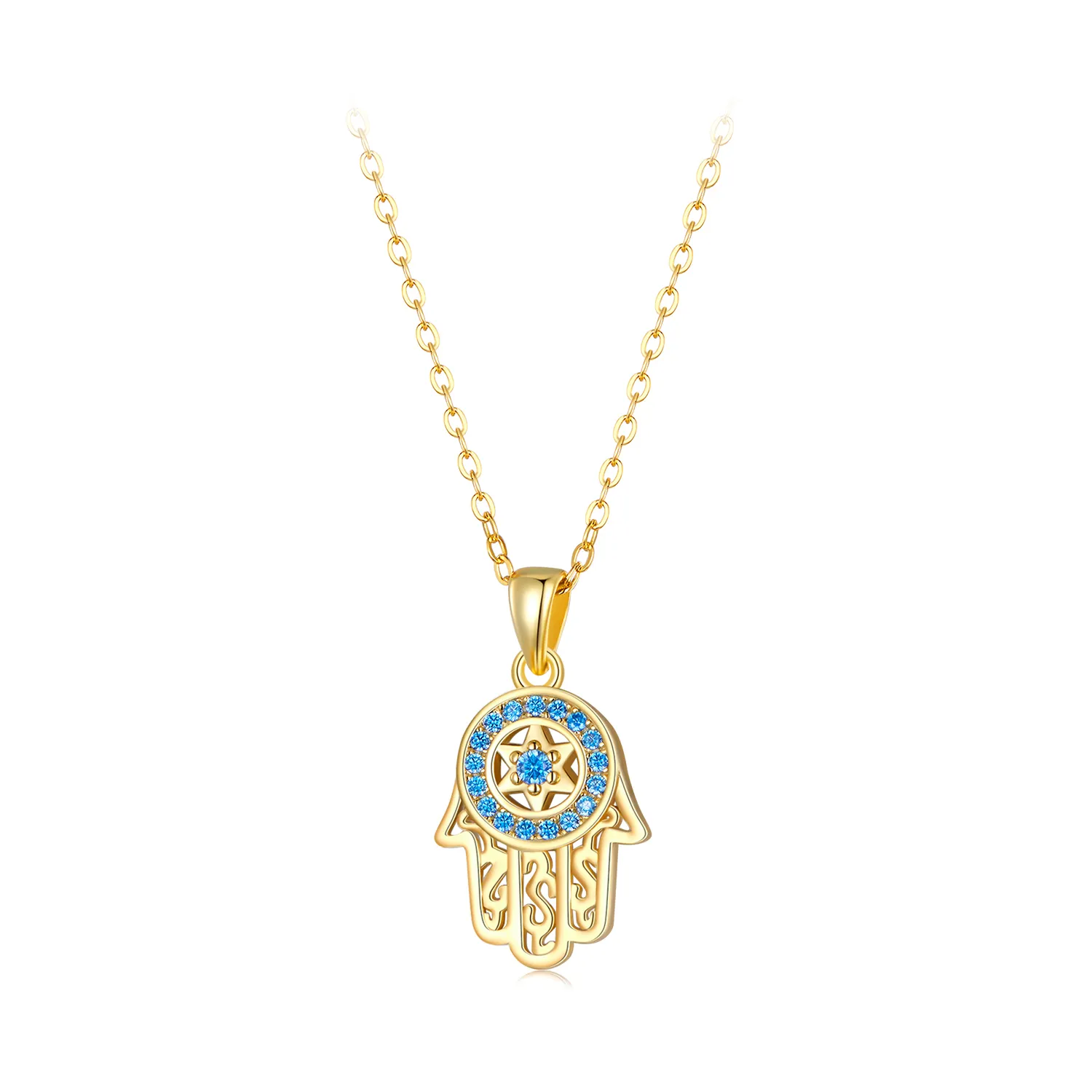 pandora style golden fatimas guardian necklace scn264 b