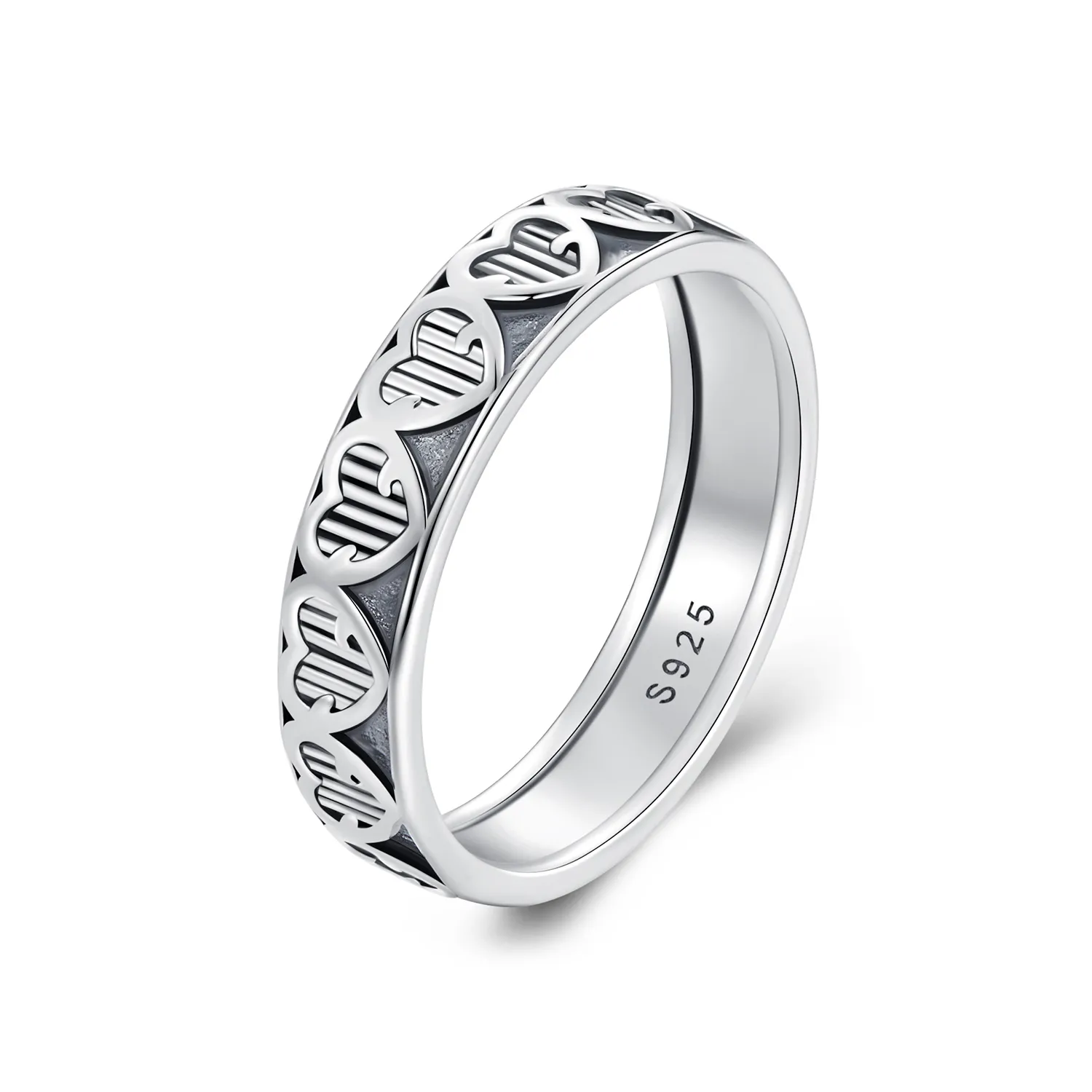 pandora style heart shape preget ring scr964