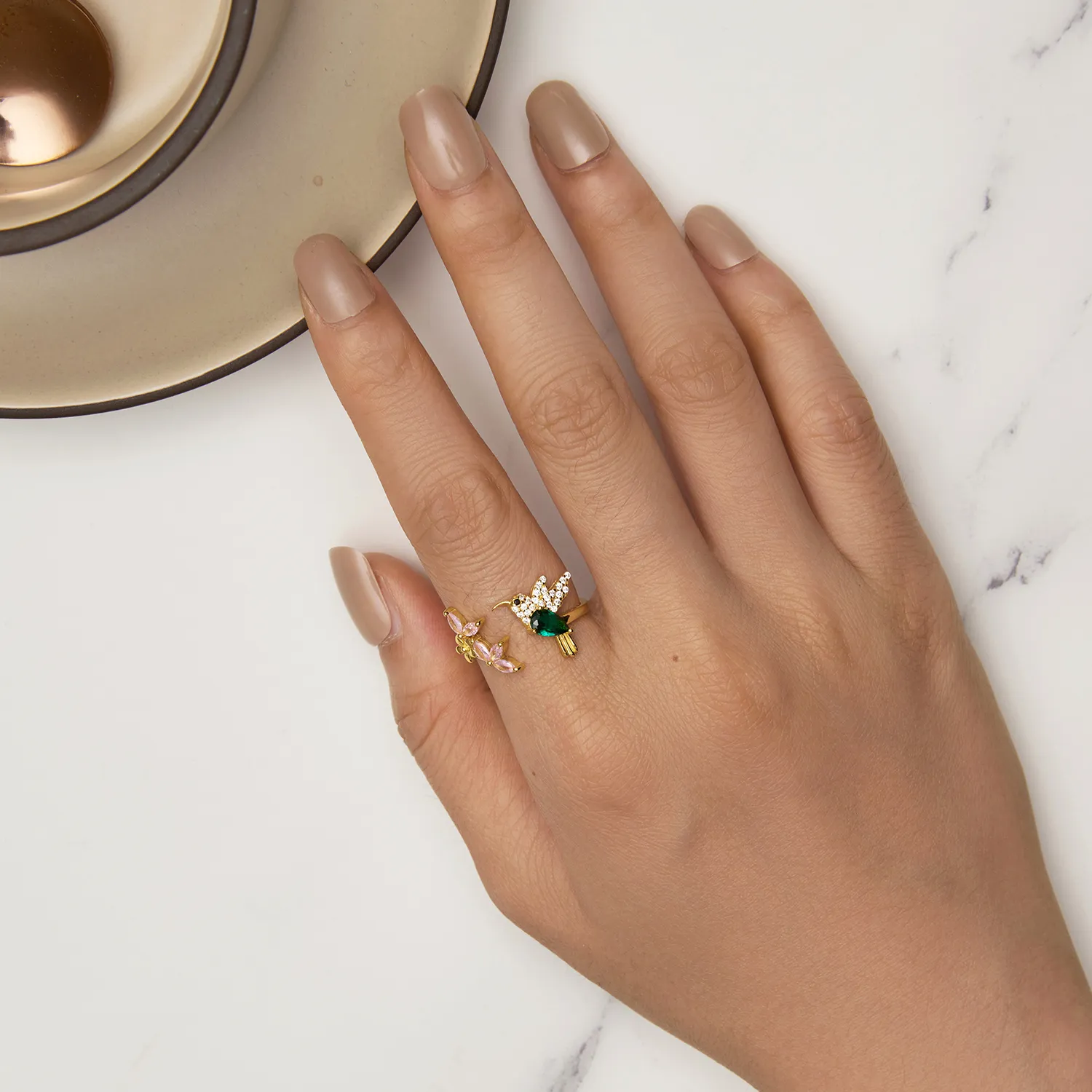 Pandora Style Hummingbird's Gift-S925 Sølvring - BSR016-B