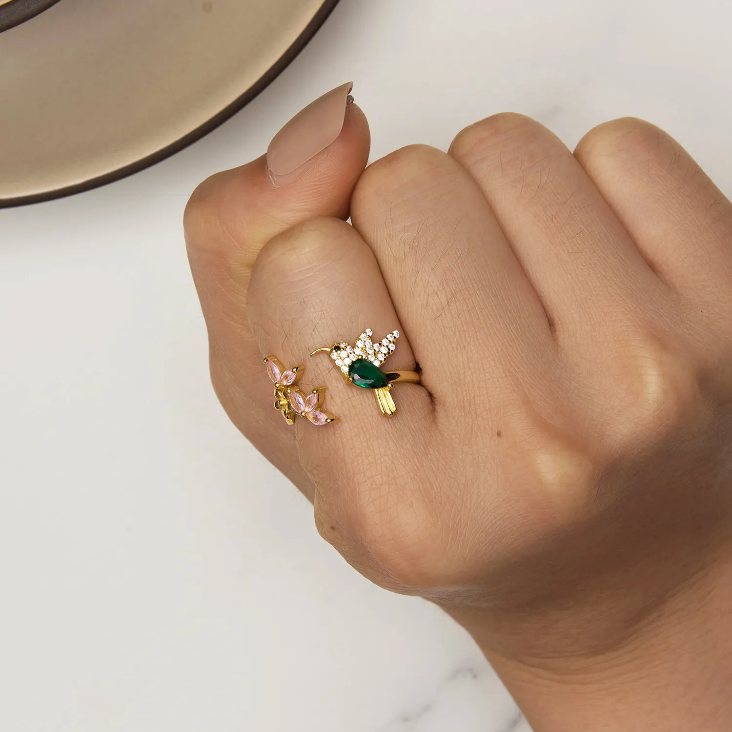 Pandora Style Hummingbird's Gift-S925 Sølvring - BSR016-B