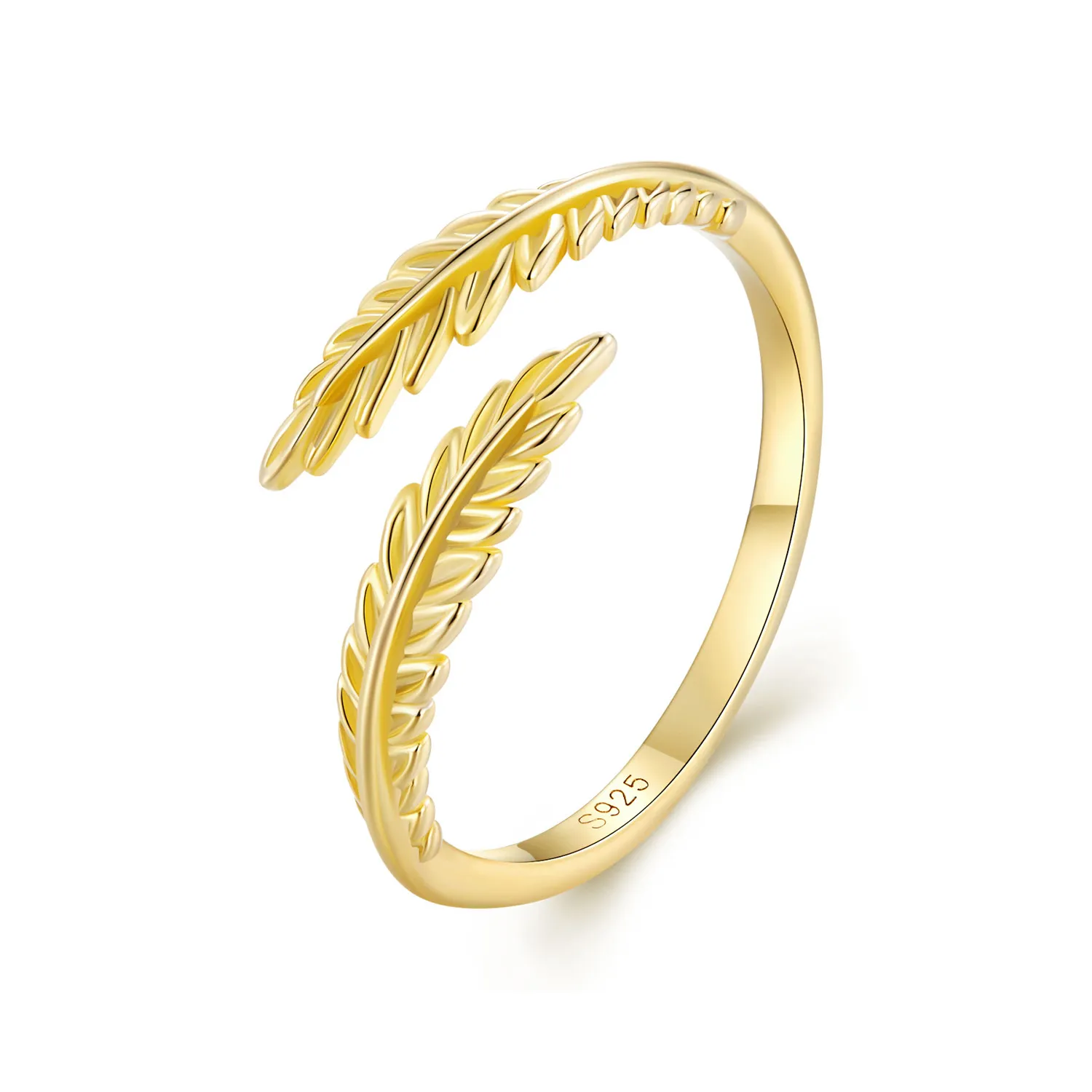 pandora style leaves open ring bsr485 e