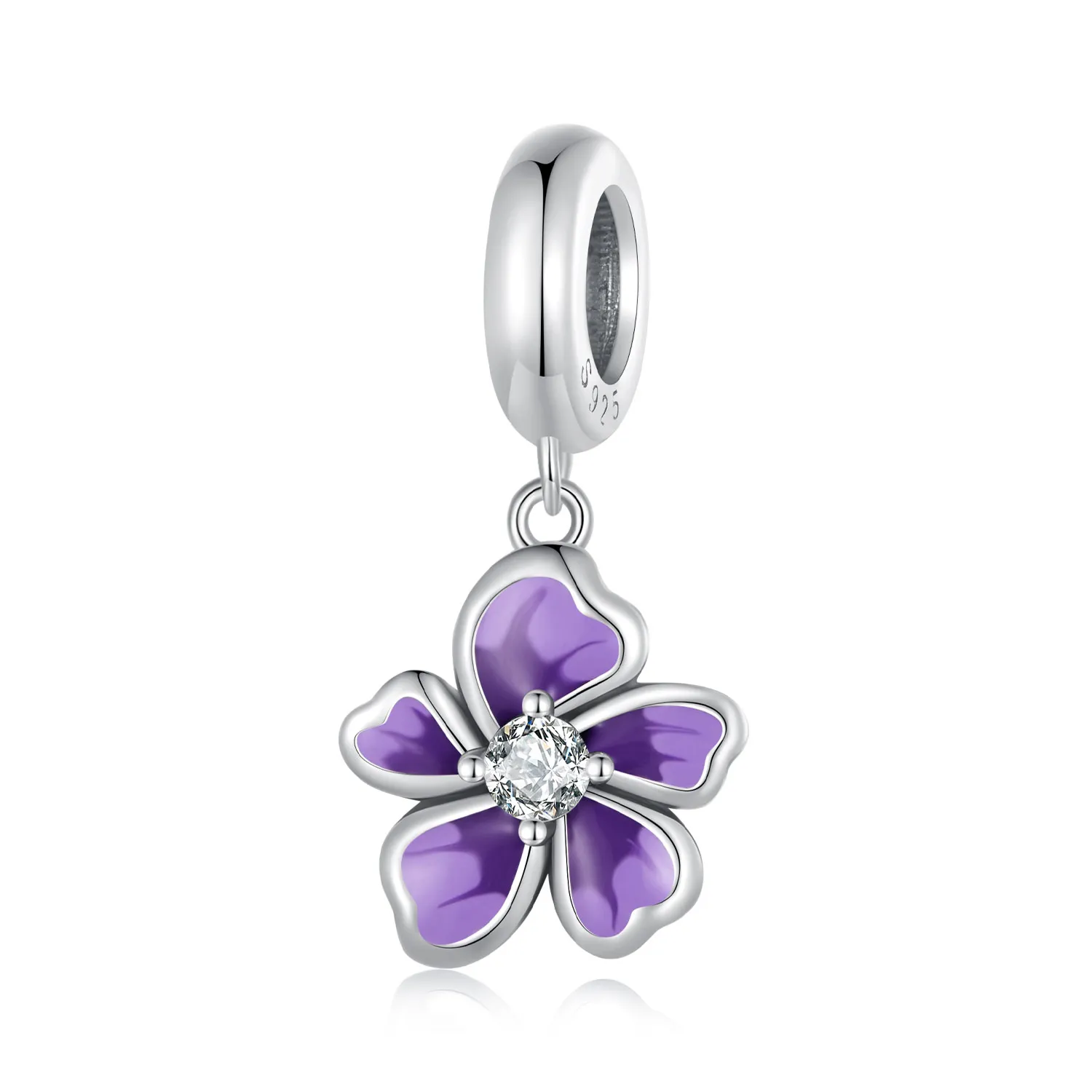 Pandora Style Lilla Flower Dingle - SCC2556