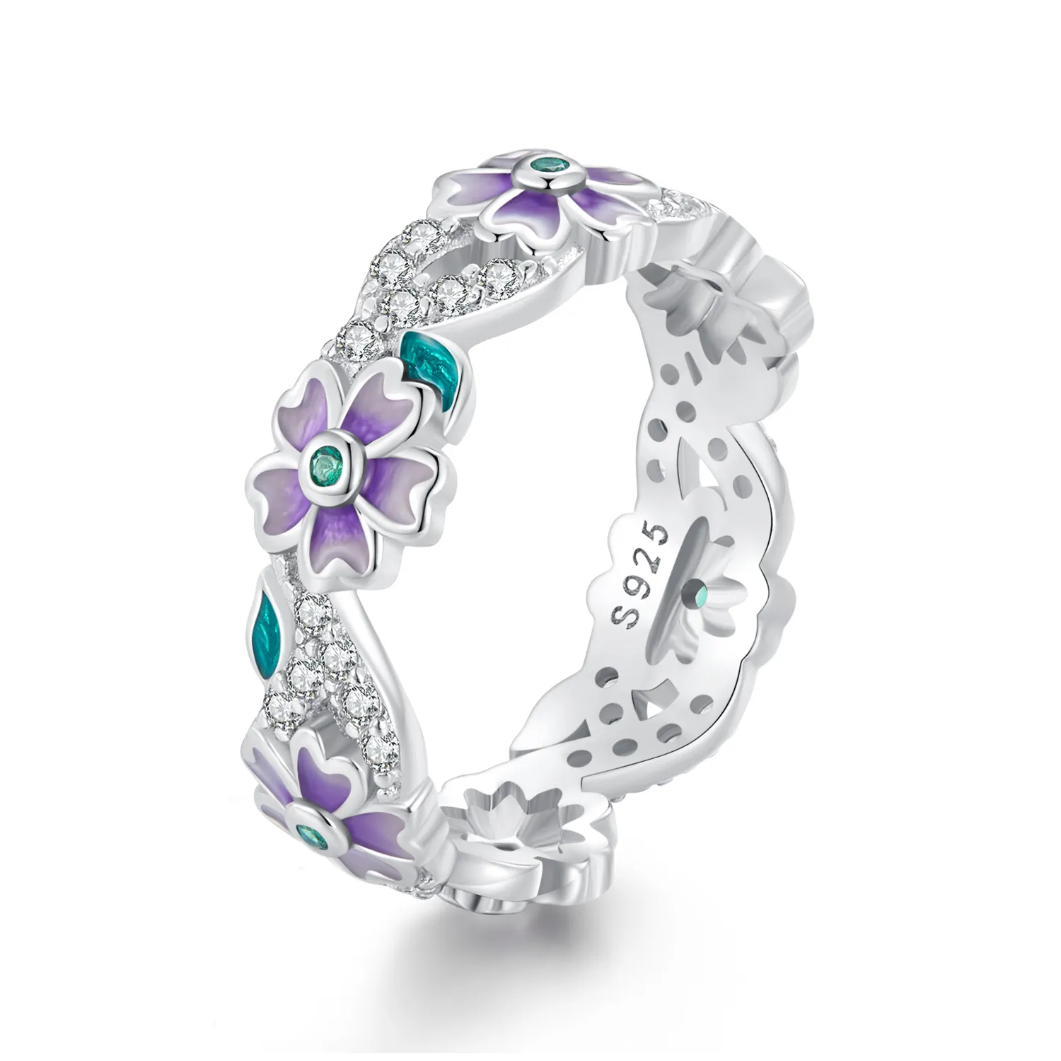 pandora style lilla kransring bsr492
