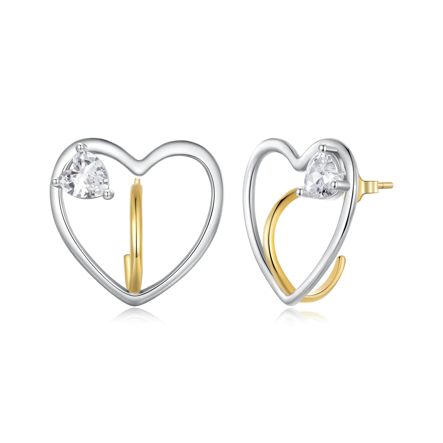 pandora style love studs øredobber bse888