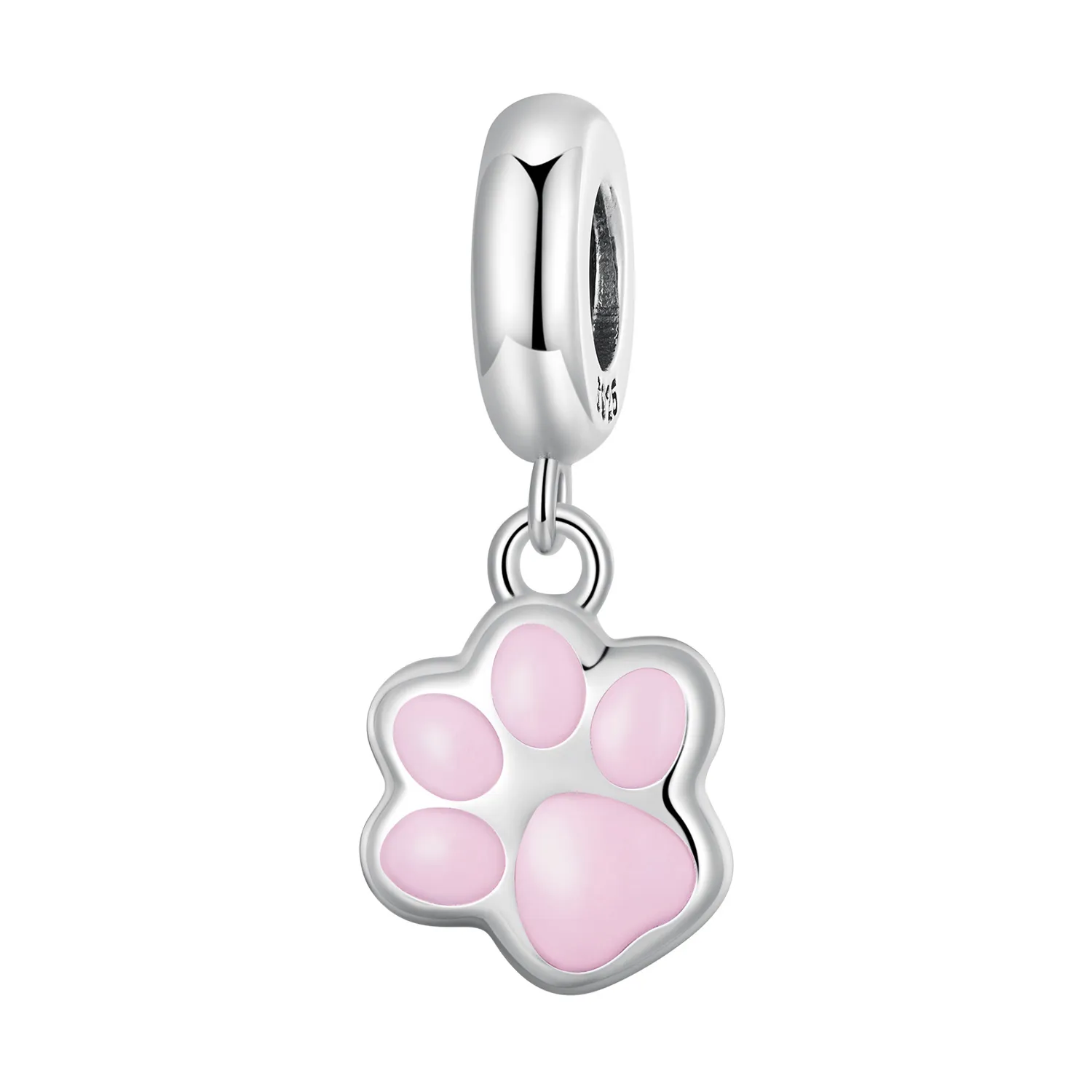 pandora style mini white cat claw dingle scc2476 a