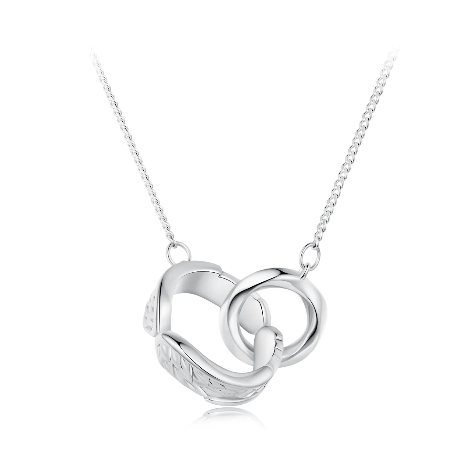 pandora style mobius double ring halskjede bsn362
