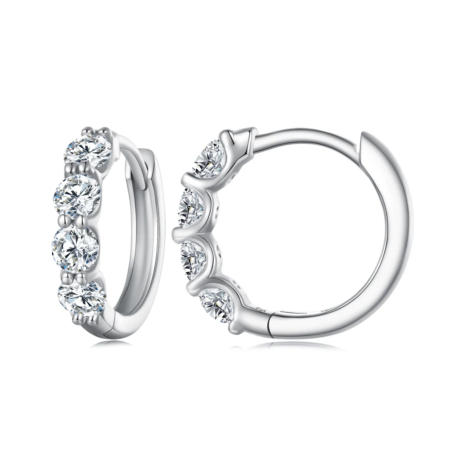 pandora style moissanite hoop øredobber mse030