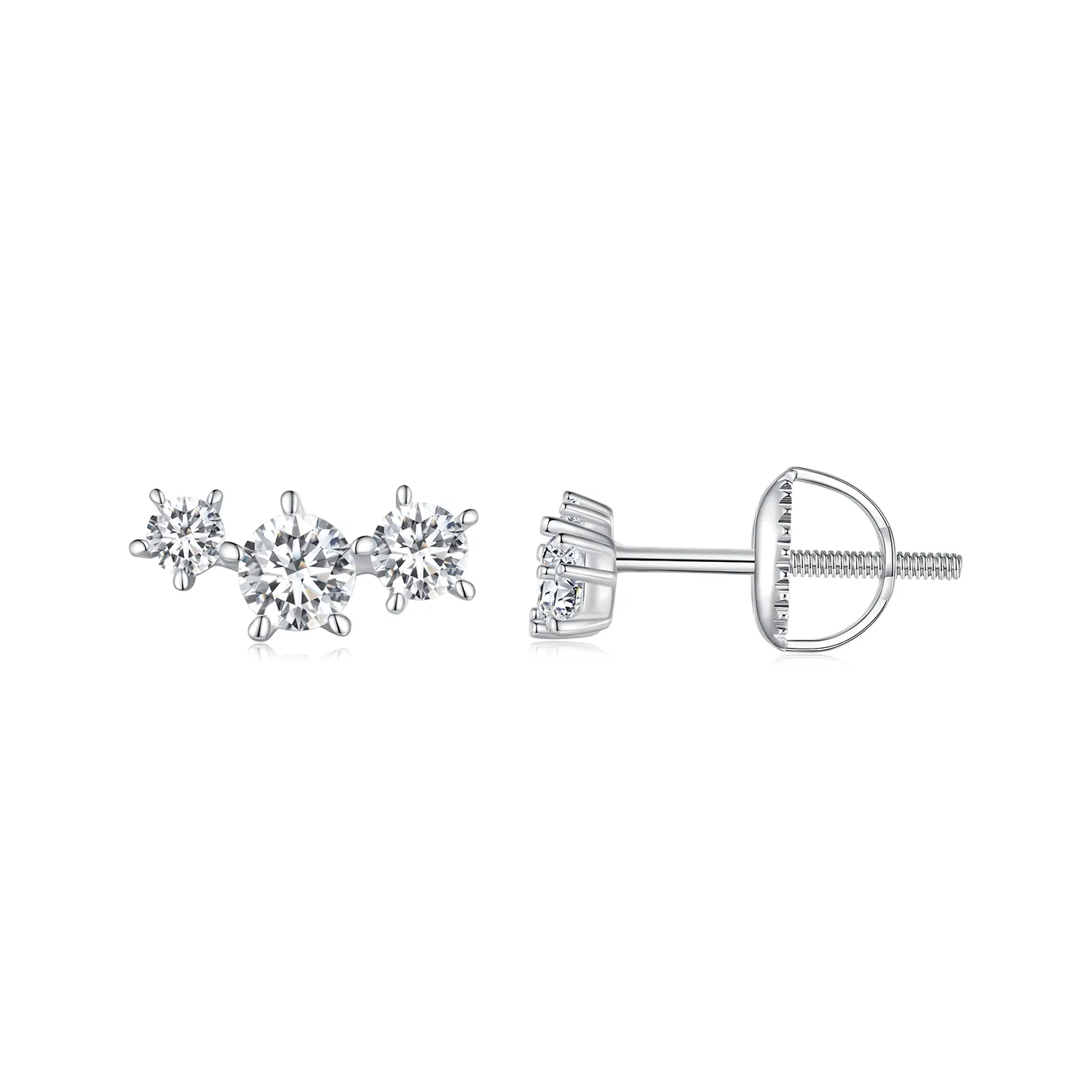pandora style moissanite øredobber ett sertifikat mse034