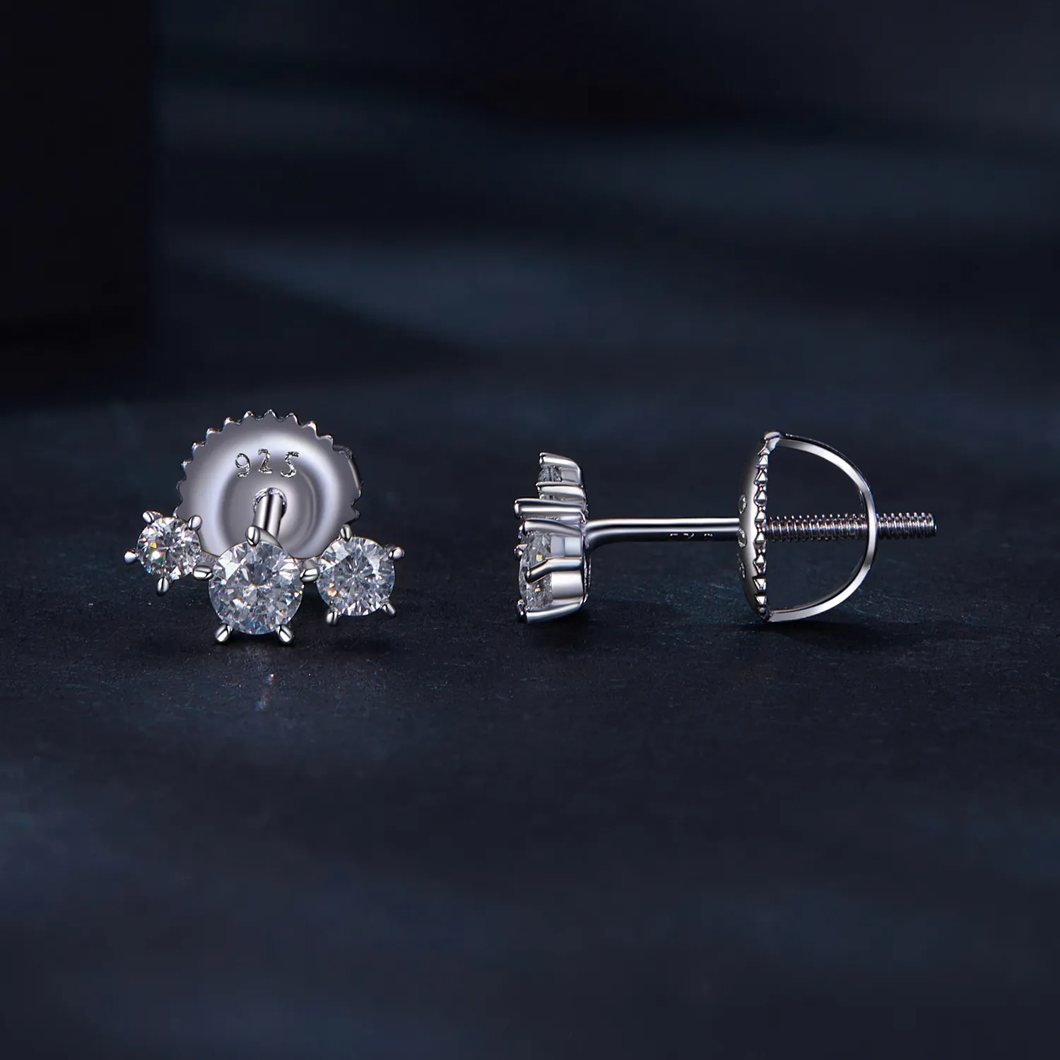 Pandora Style Moissanite øredobber (ett sertifikat) - MSE034