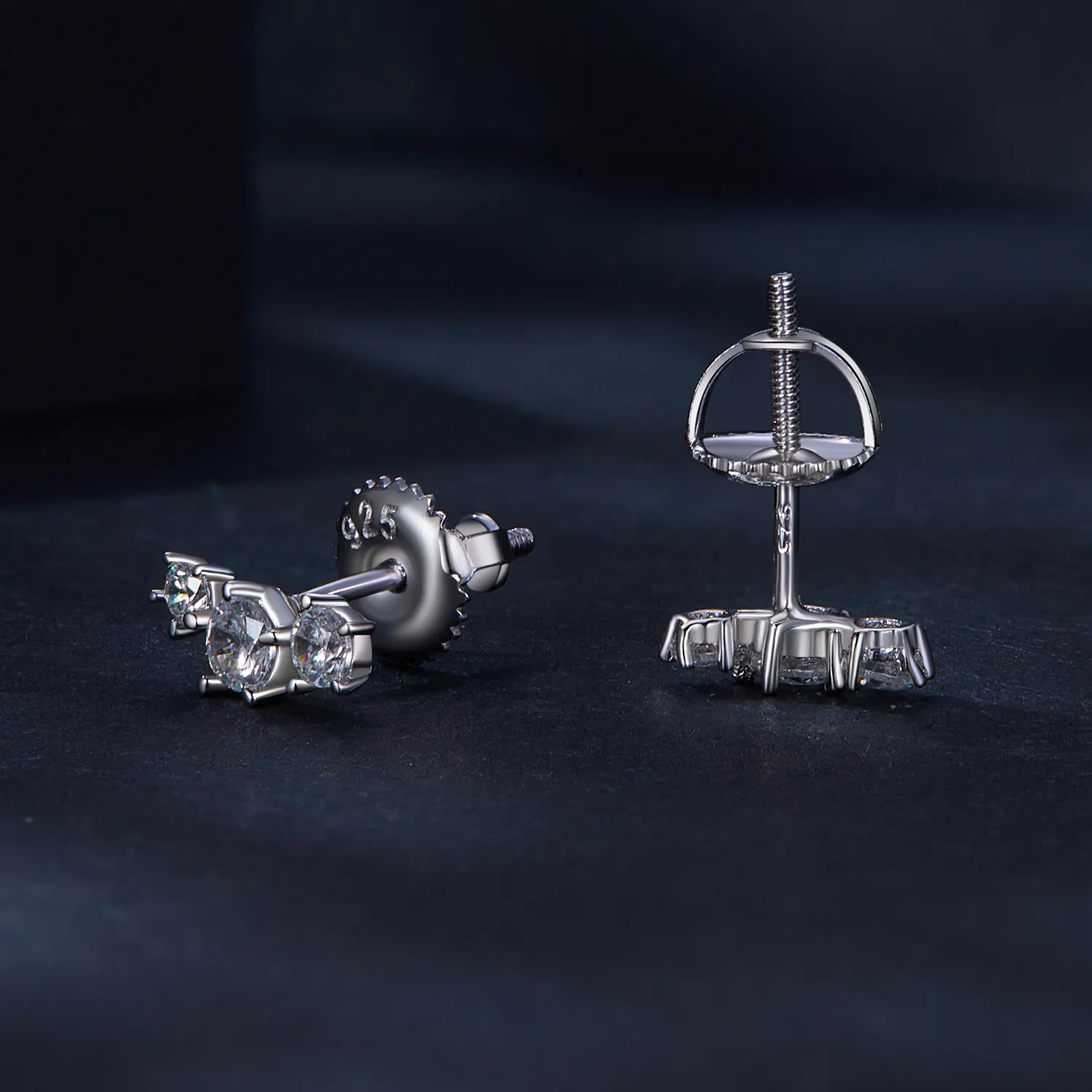 Pandora Style Moissanite øredobber (ett sertifikat) - MSE034