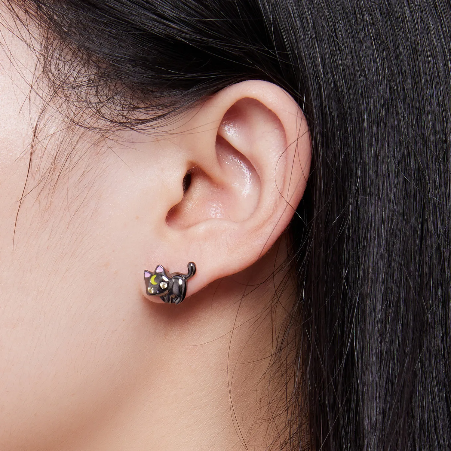 Pandora Style Moon Kitten Studs øredobber - SCE1584