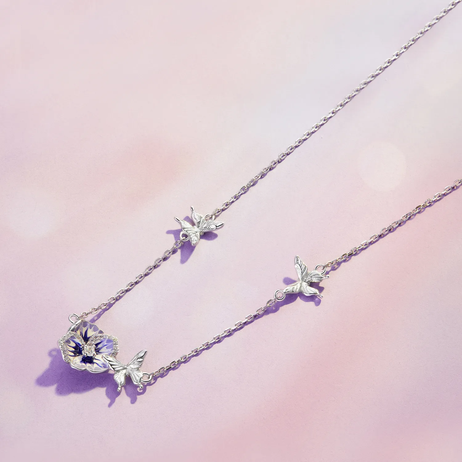 Pandora Style Pansy Stretch Halskjede - BSN336