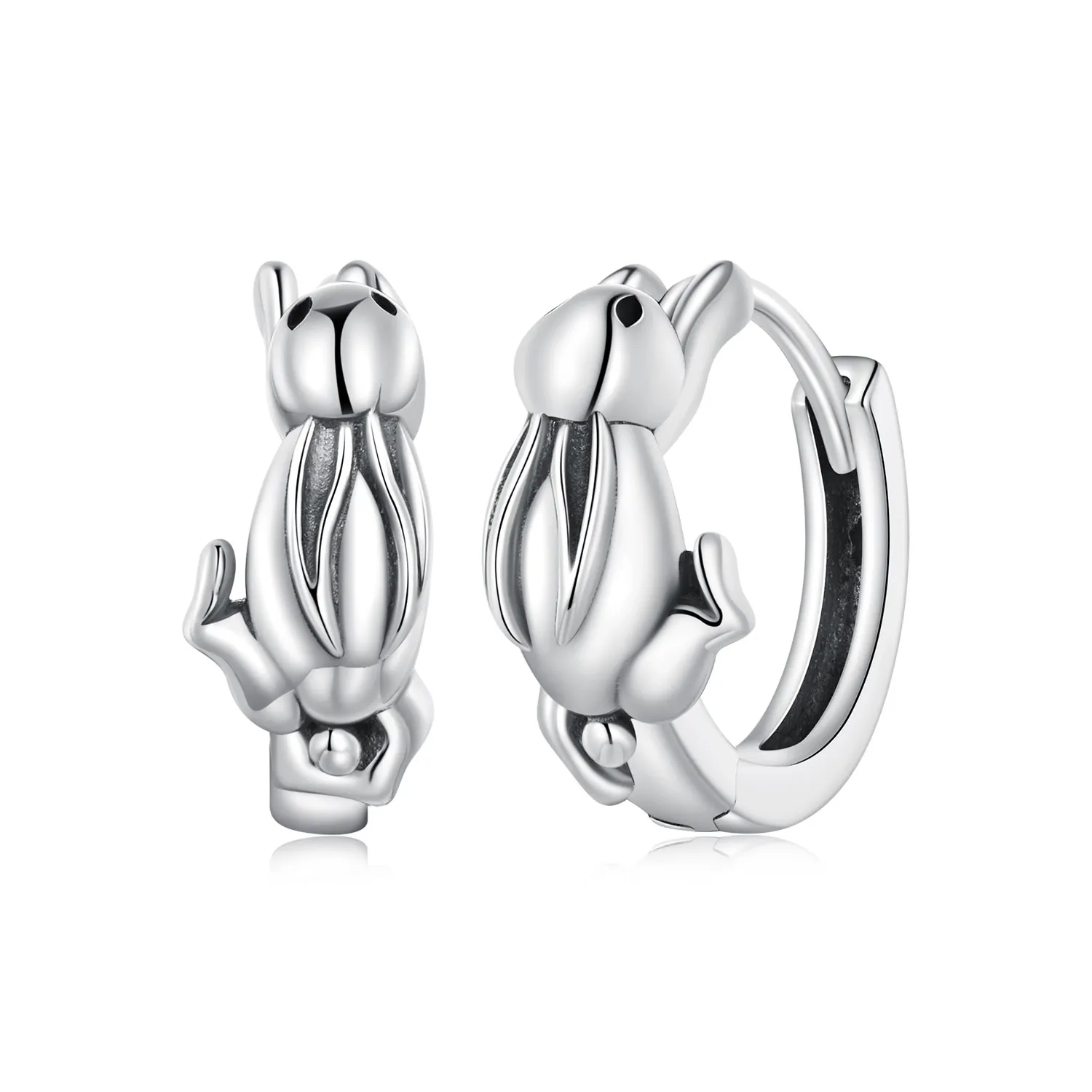 Pandora Style Rabbit Hoop øredobber - SCE1616