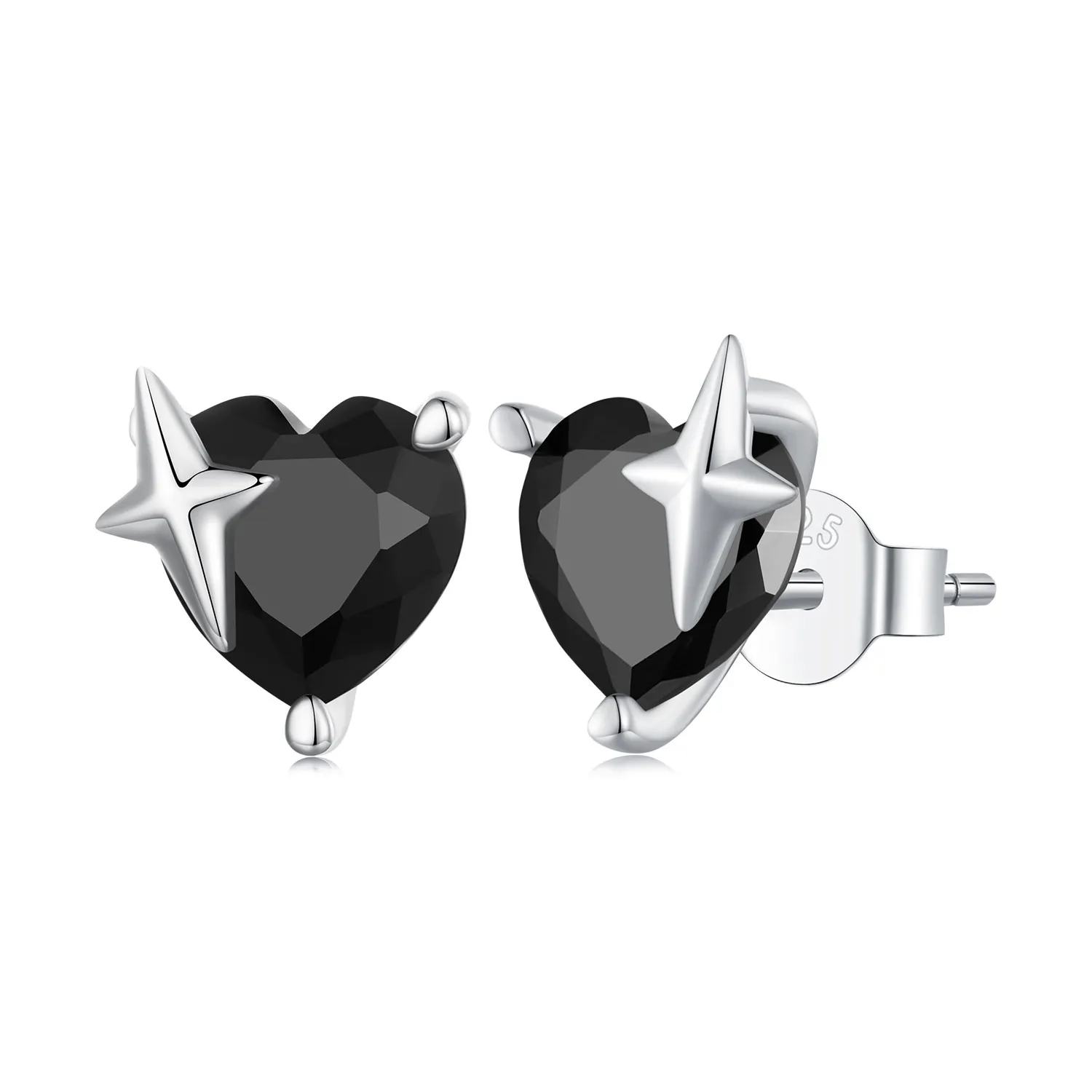Pandora Style Retro Heart Studs øredobber - SCE1654