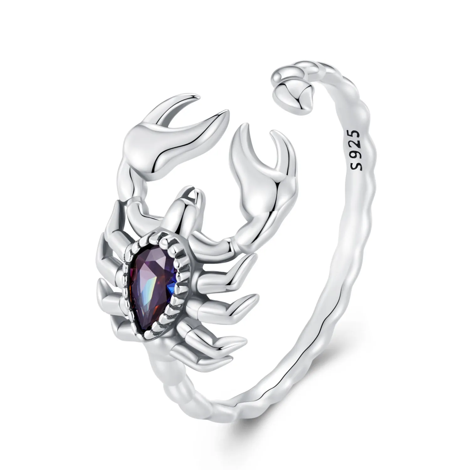 pandora style retro scorpion open ring scr974 e