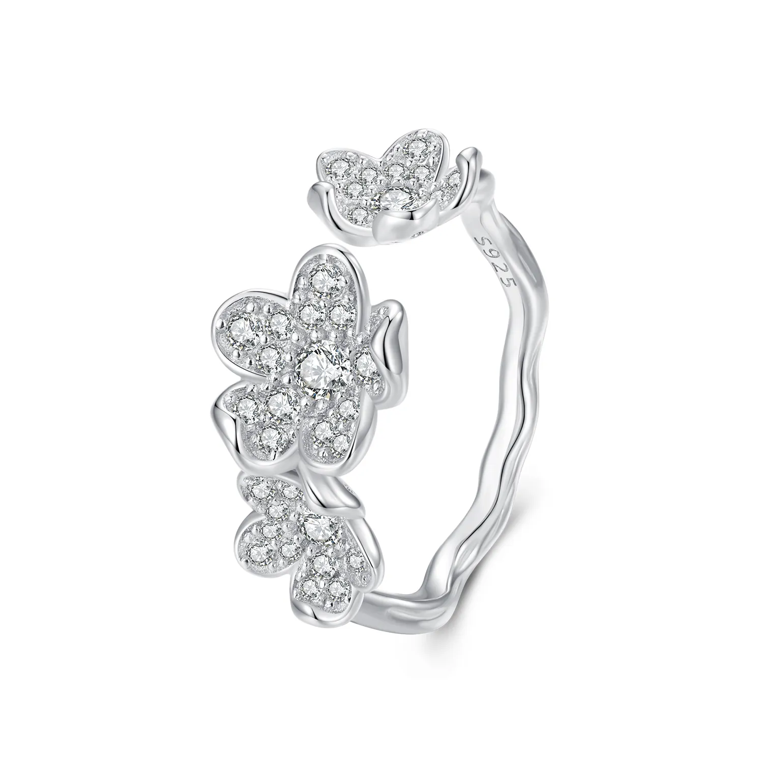 pandora style ring full av blomster bsr447
