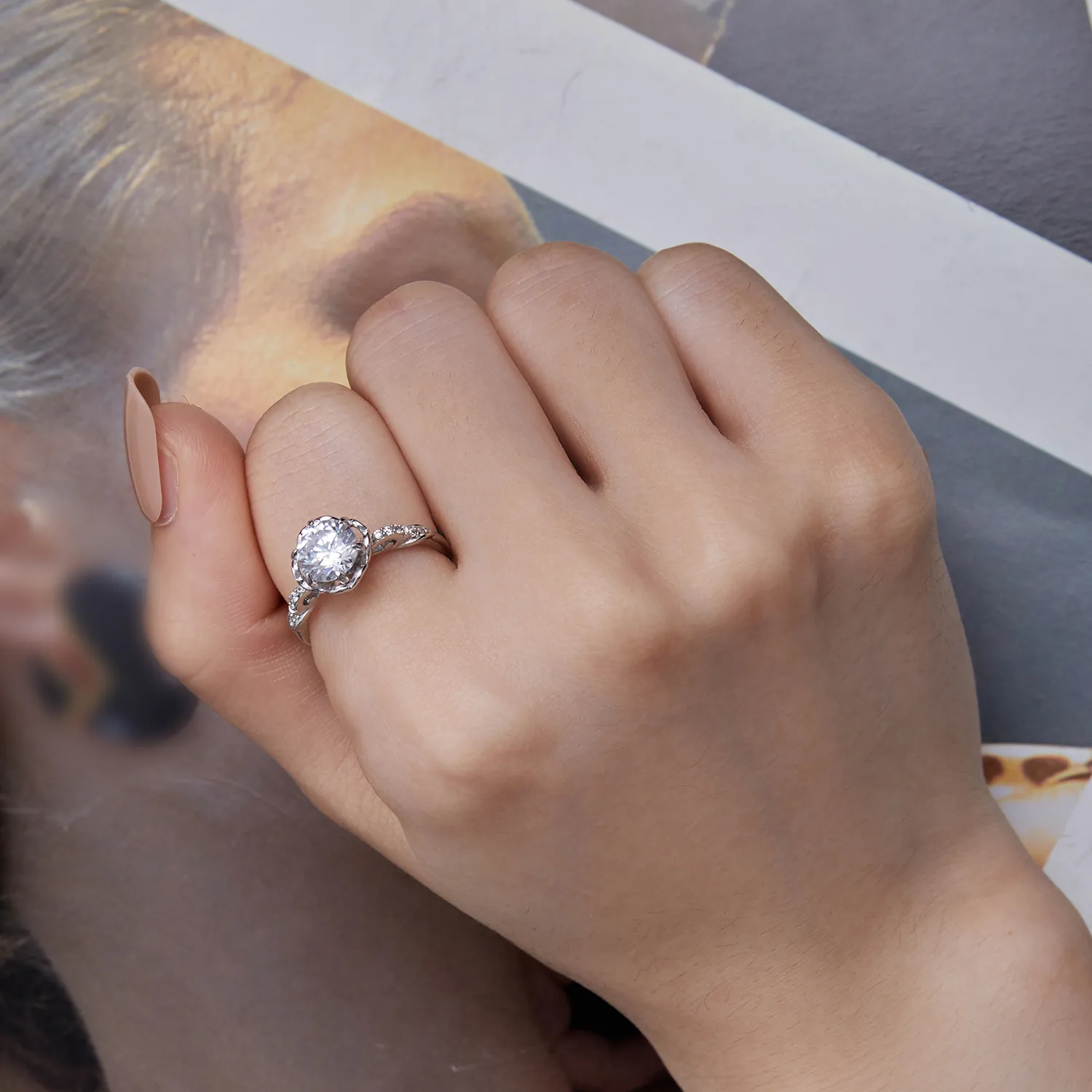 Pandora Style Romantisk Rose Ring - BSR387