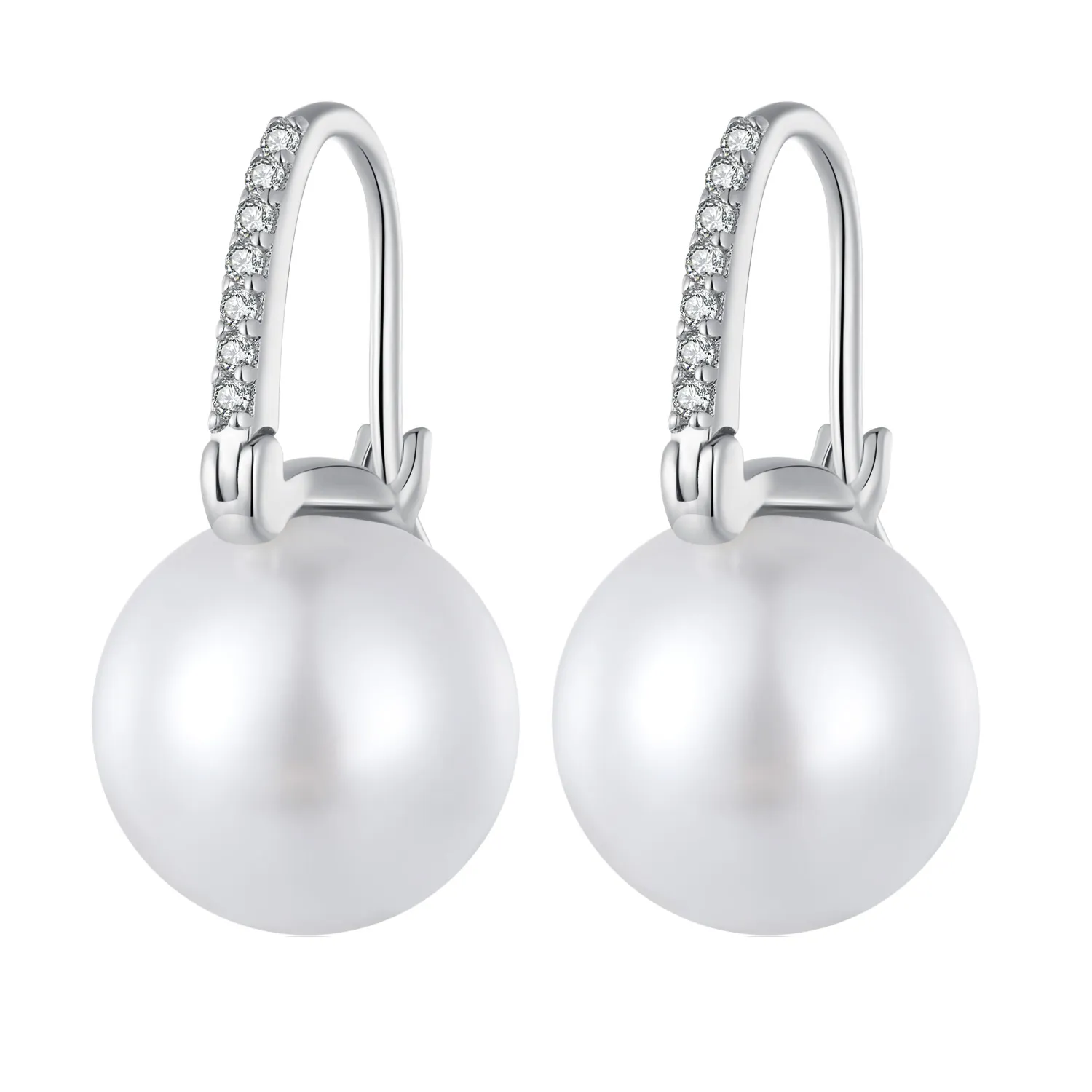Pandora Style Simple Shell Beads Hoop øredobber - SCE1583