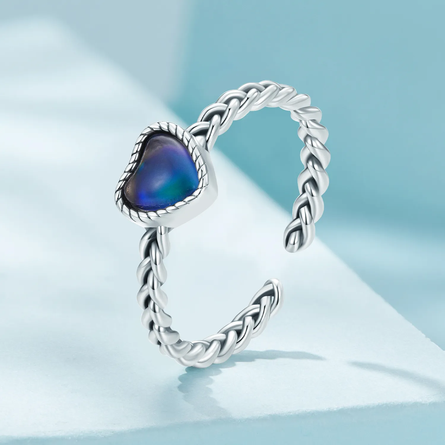 Pandora Style Simple Twist hjerteformet ring - SCR956