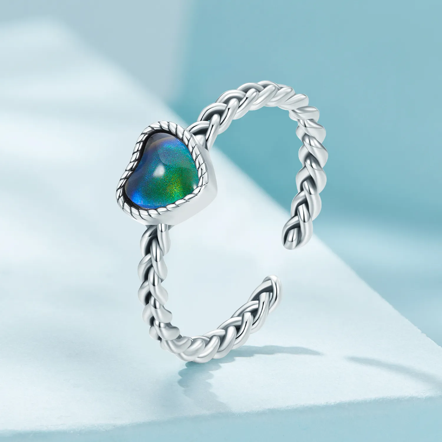 Pandora Style Simple Twist hjerteformet ring - SCR956