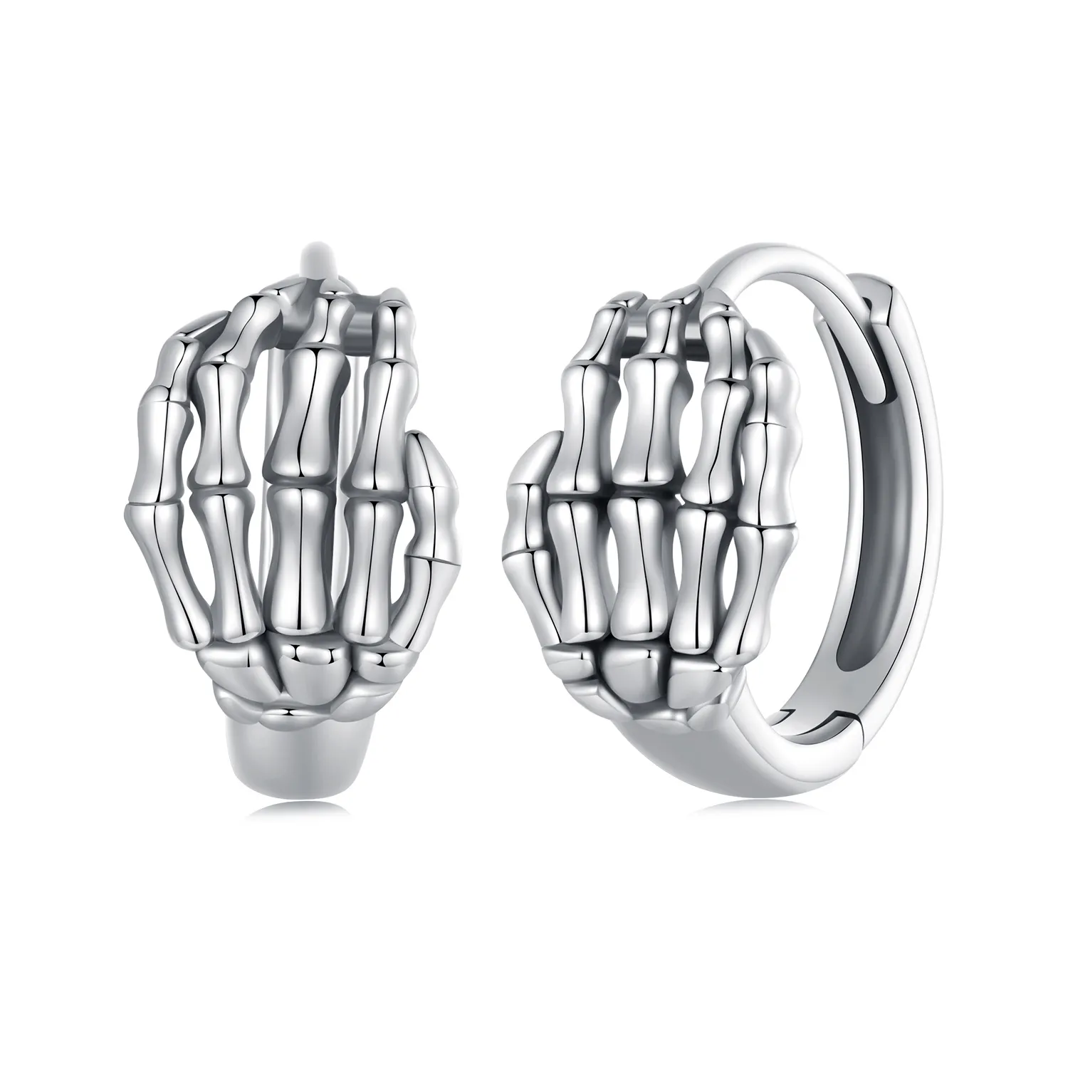 Pandora Style Skeleton Hand Hoop øredobber - SCE1641