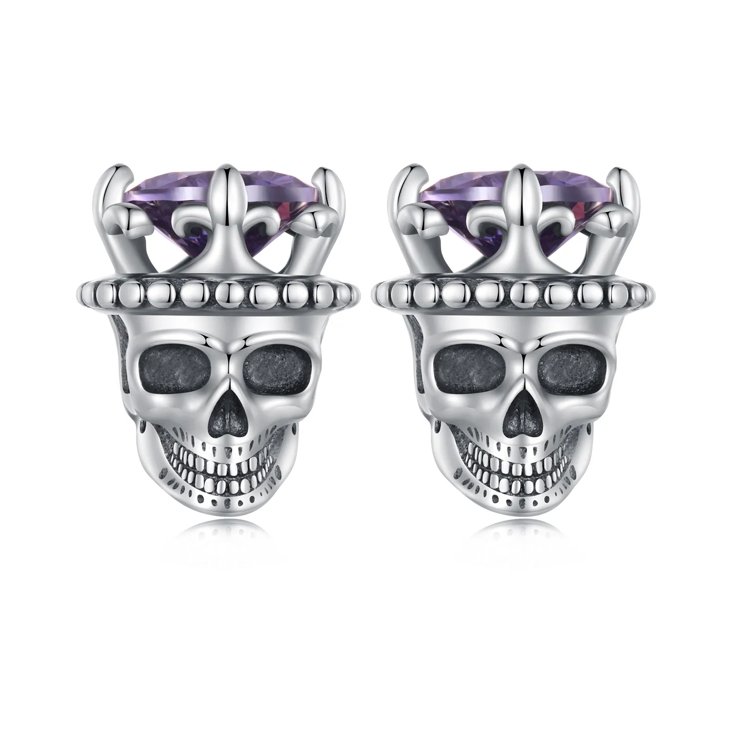 pandora style skeleton king øredobber bse892