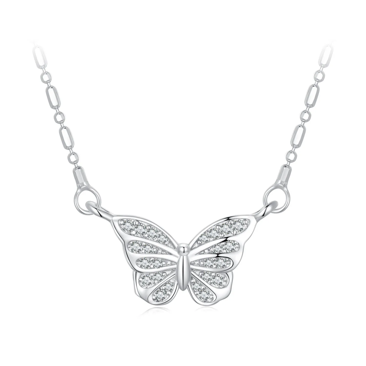 pandora style smart butterfly halskjede bsn352