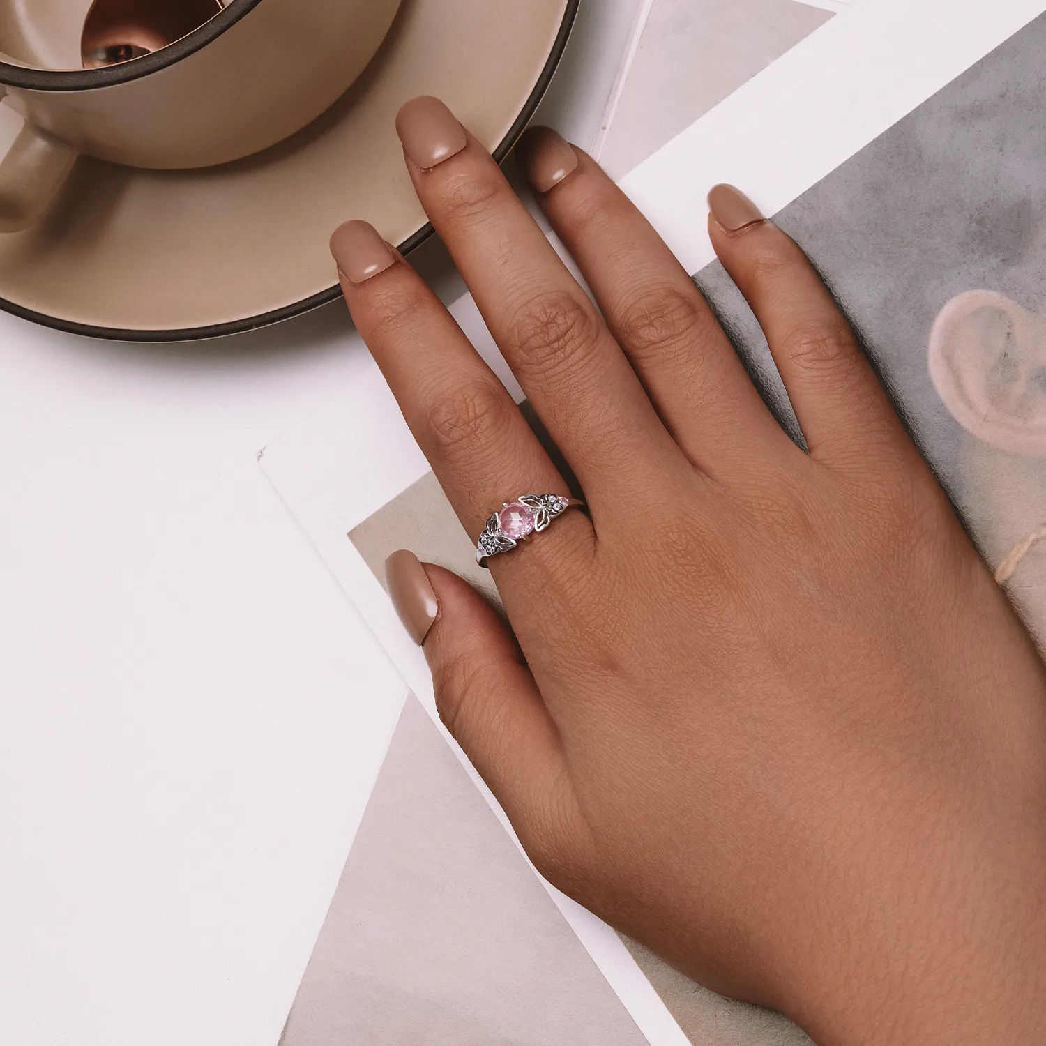Pandora Style sommerfuglring - BSR478