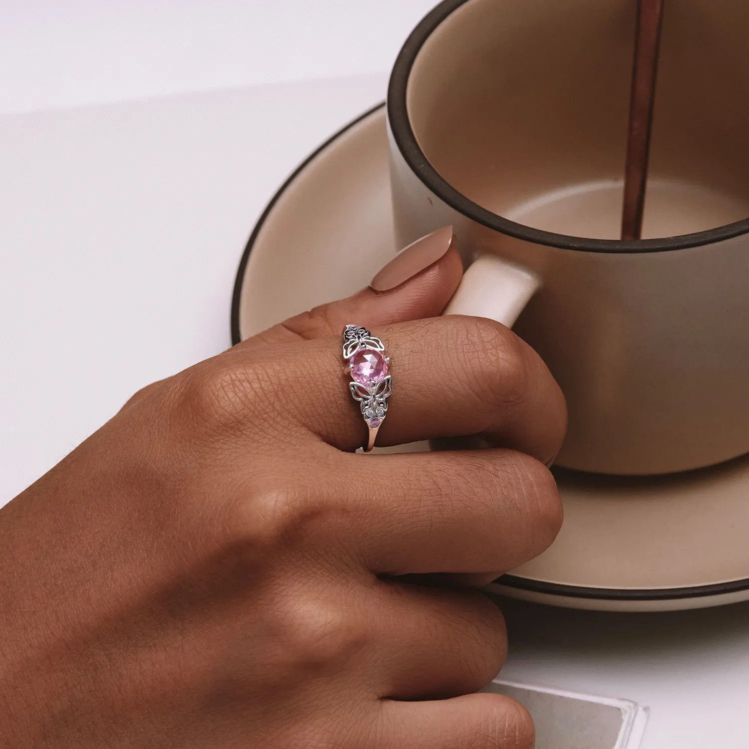 Pandora Style sommerfuglring - BSR478