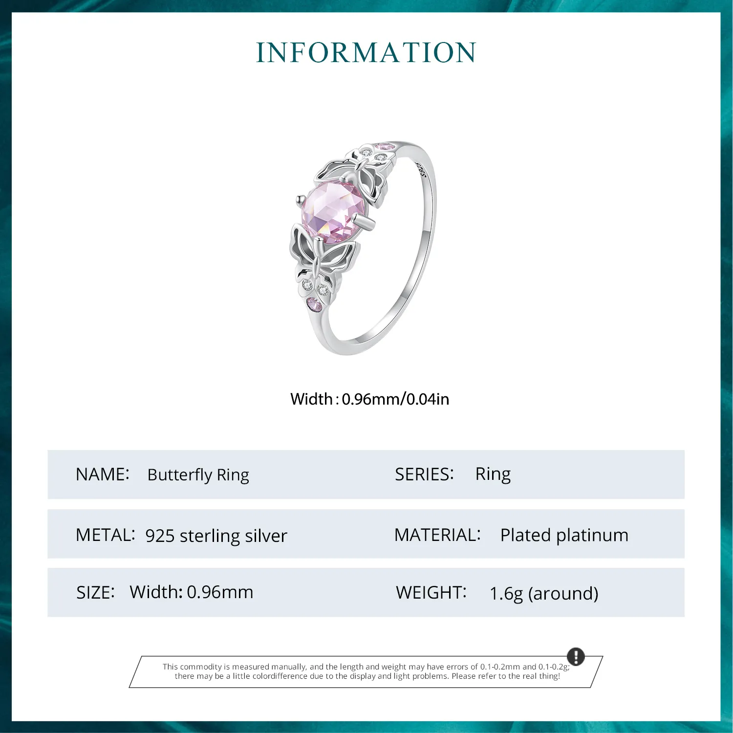 Pandora Style sommerfuglring - BSR478