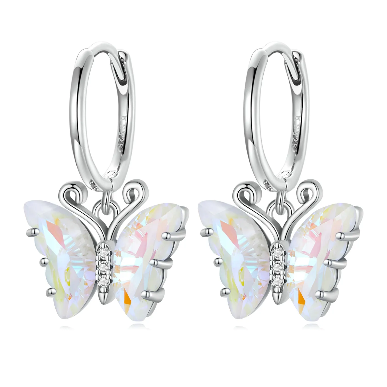 Pandora Style Symphony Butterfly Hoop øredobber - SCE1588-CF